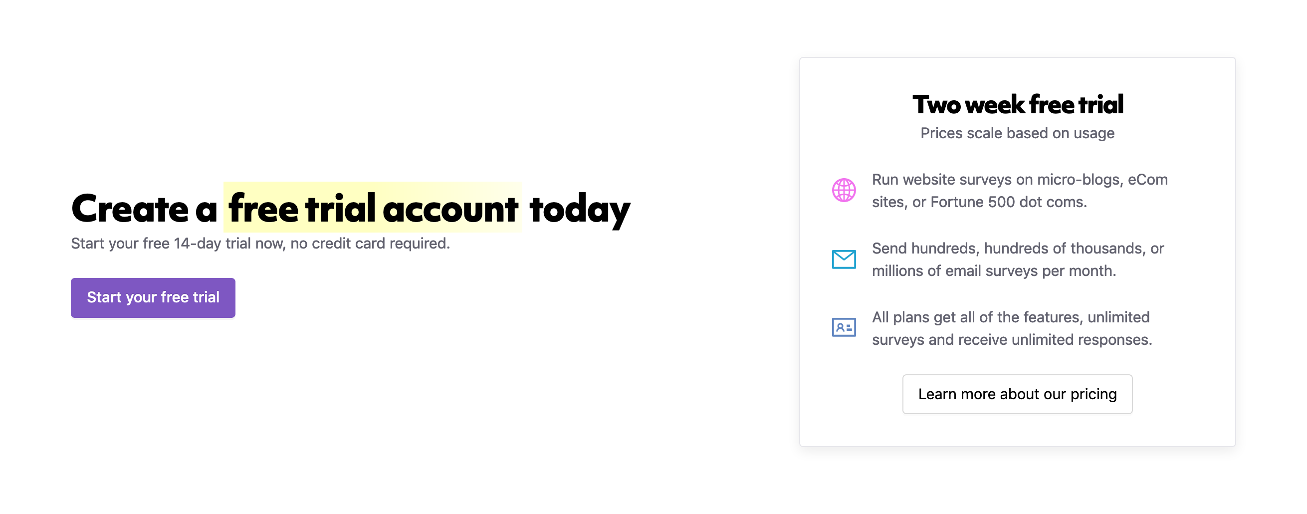 Iterate Call To Action component screenshot