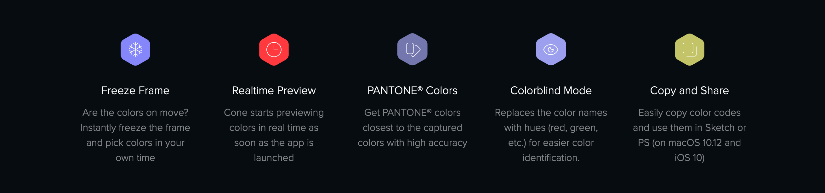 Coneapp Feature component screenshot