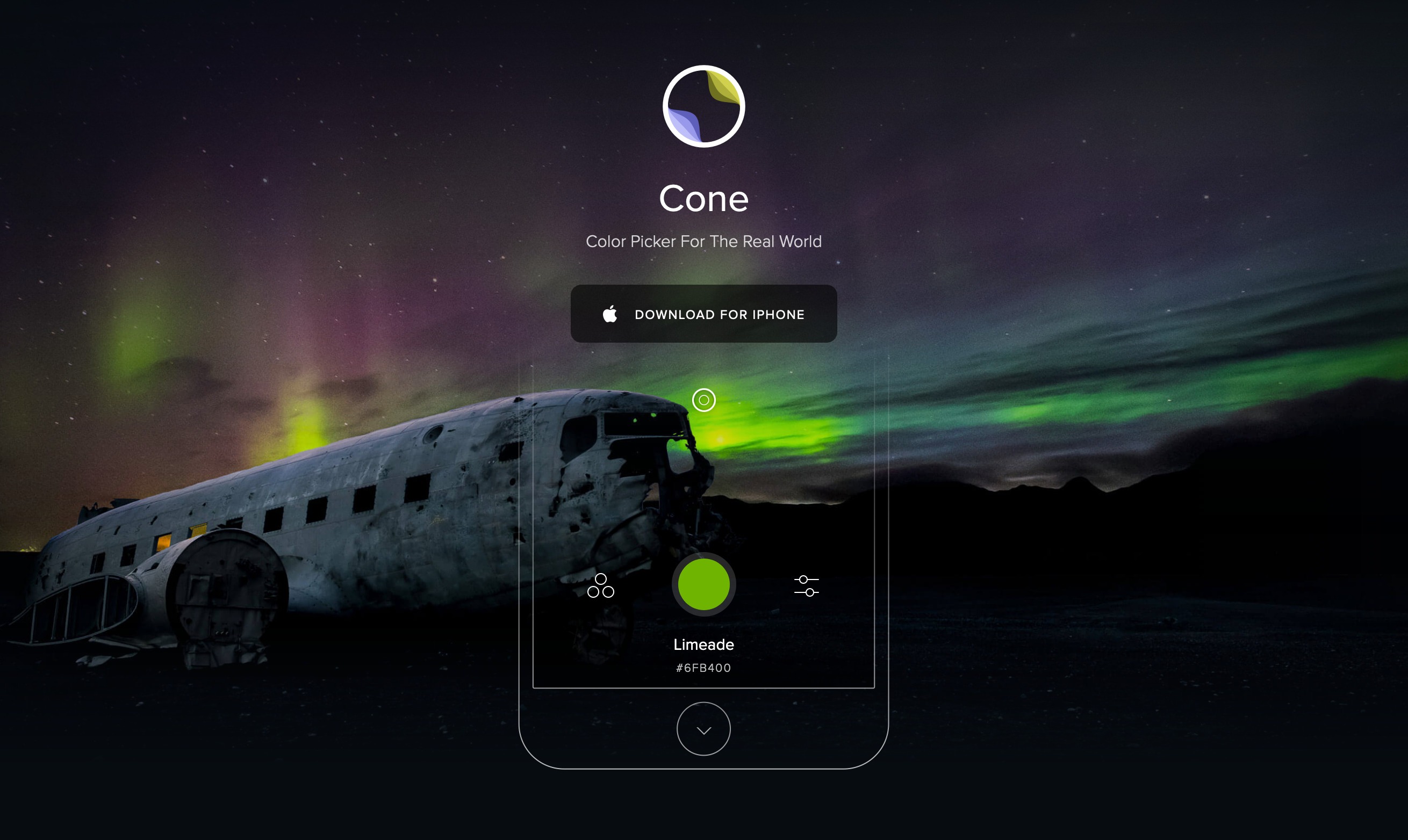 Coneapp Hero component screenshot