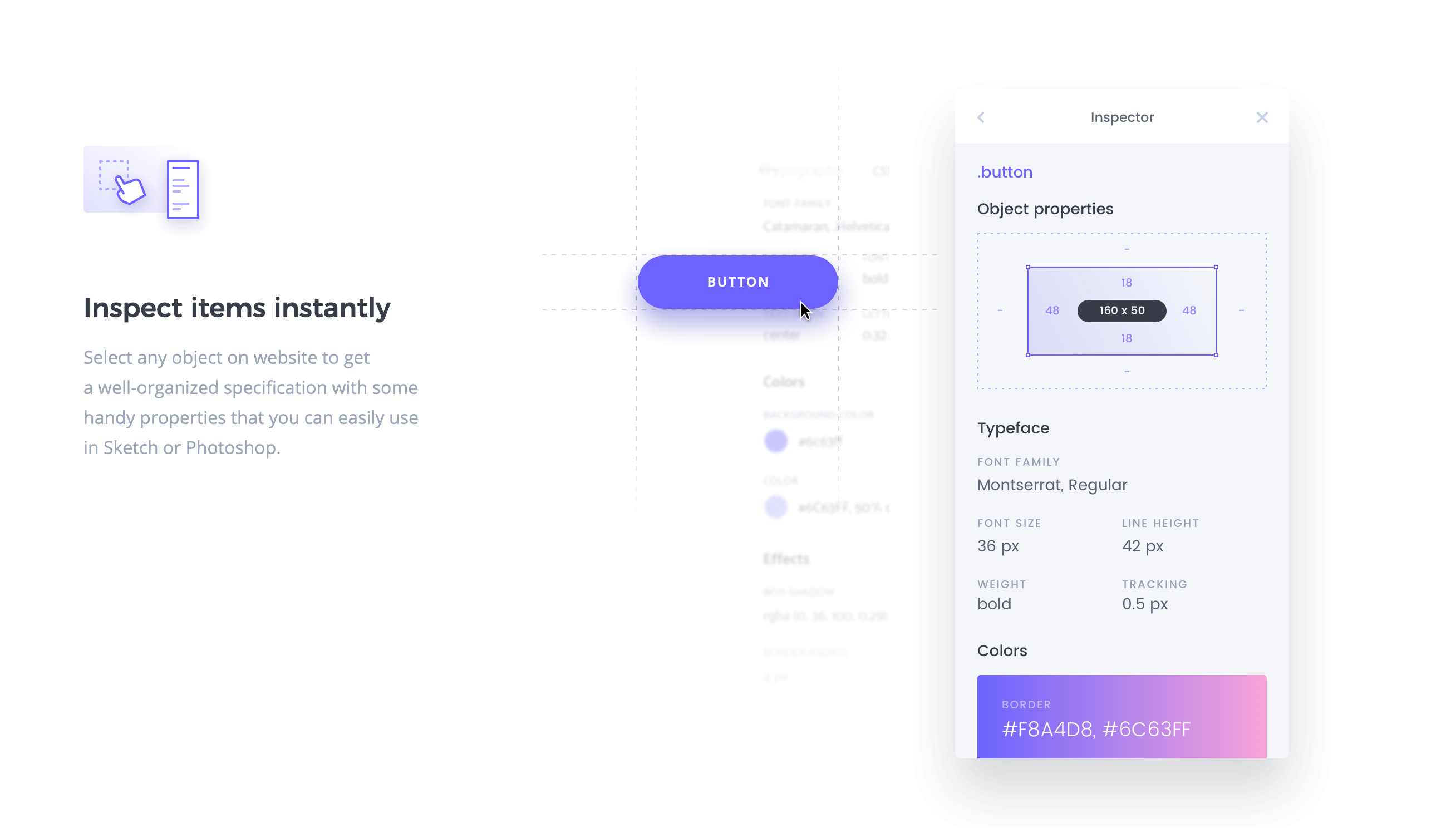 Csspeeper Feature component screenshot