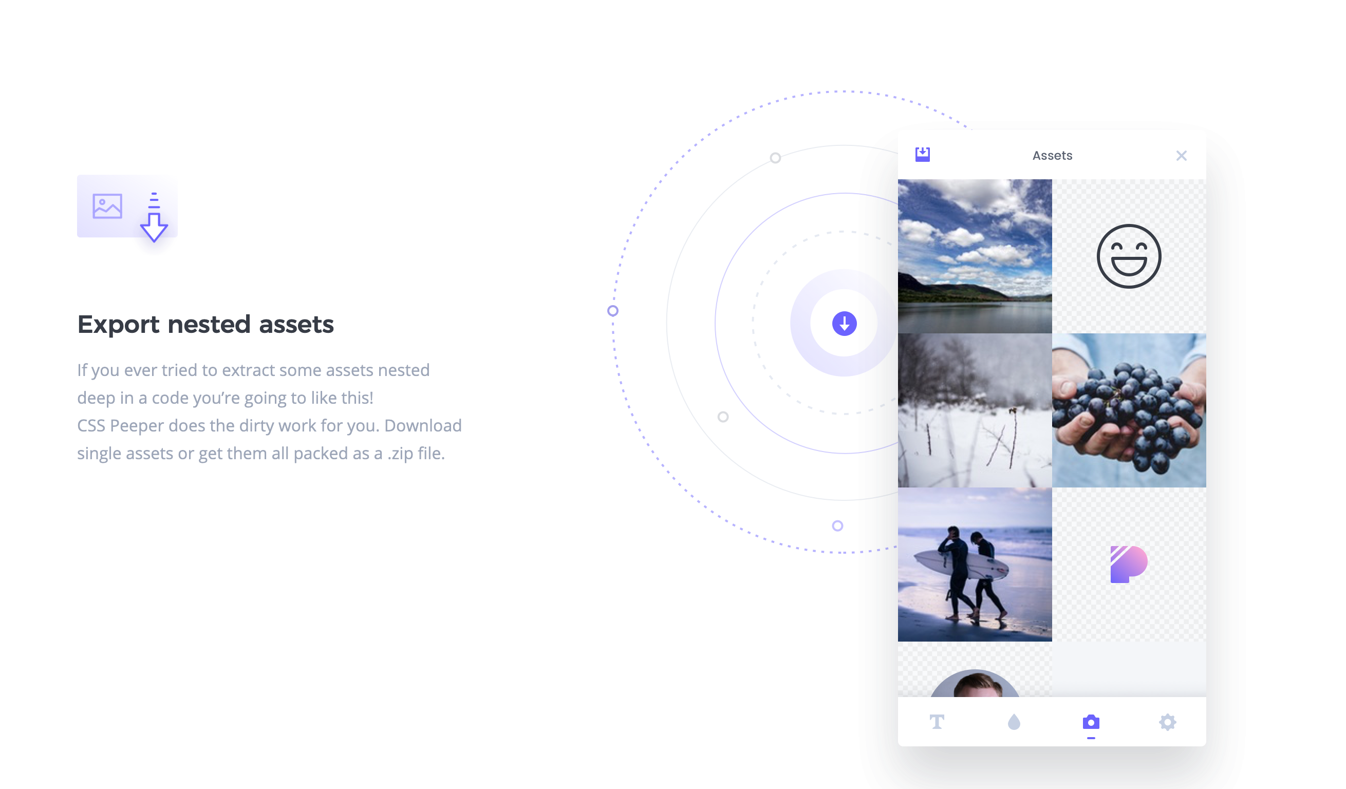 Csspeeper Feature component screenshot