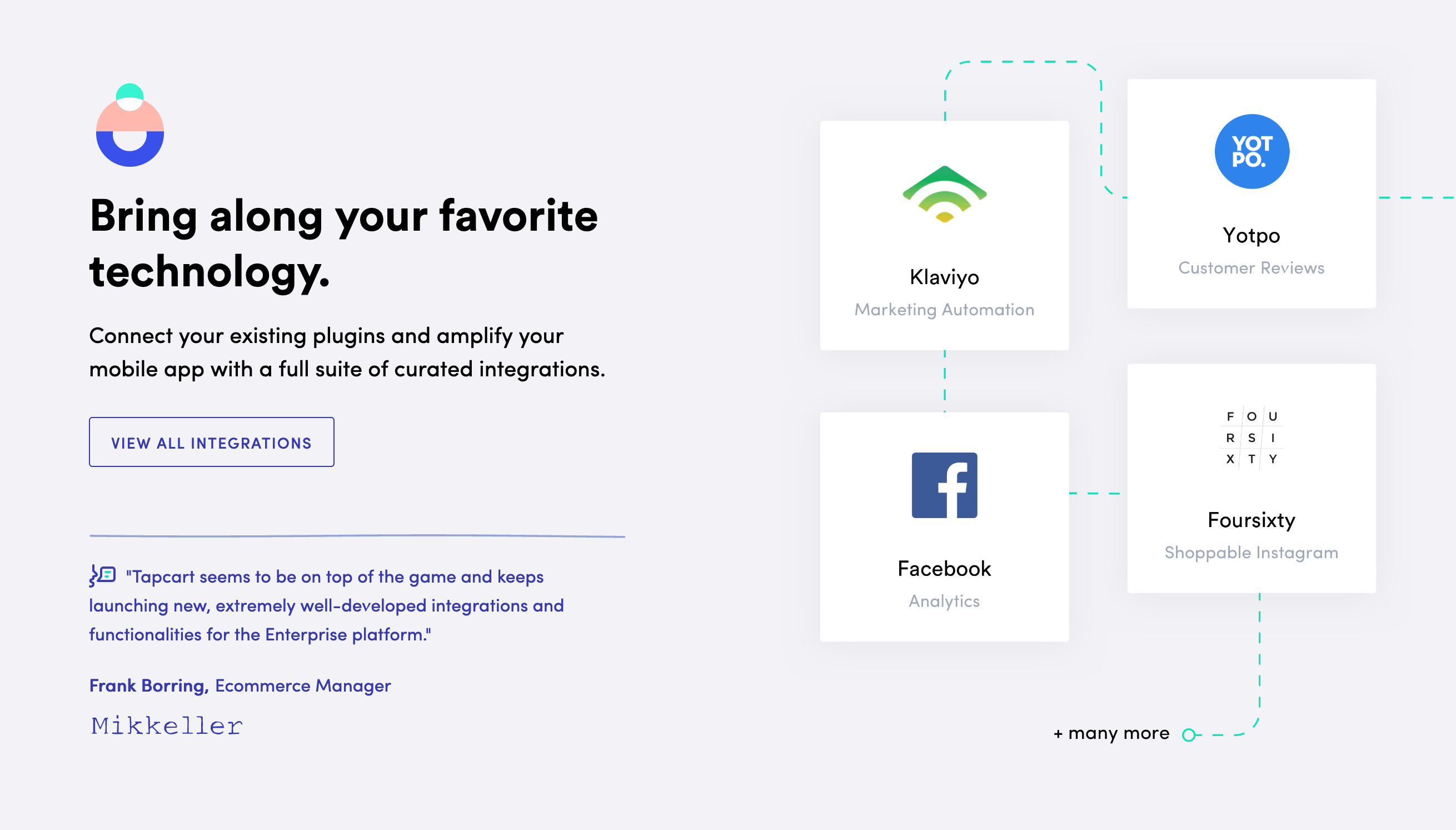 Tapcart Feature component screenshot