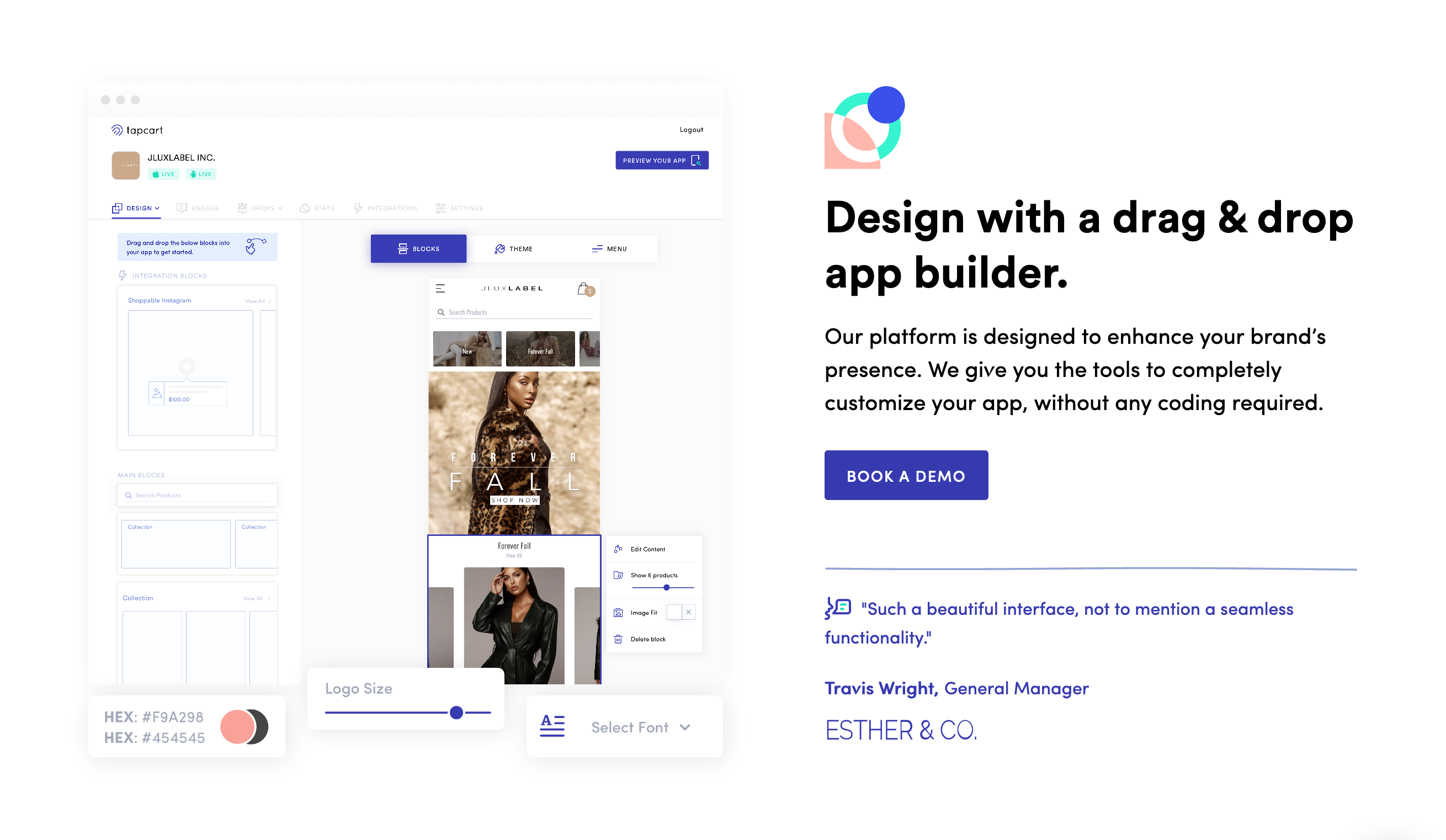 Tapcart Feature component screenshot