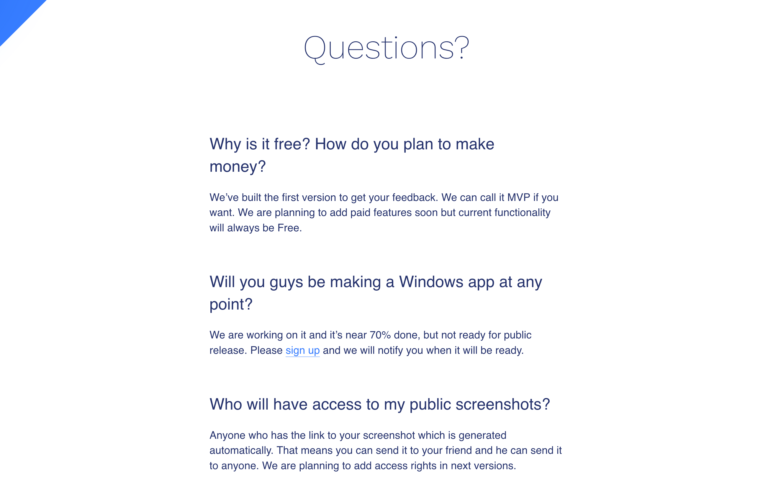 Teampaper Faq component screenshot