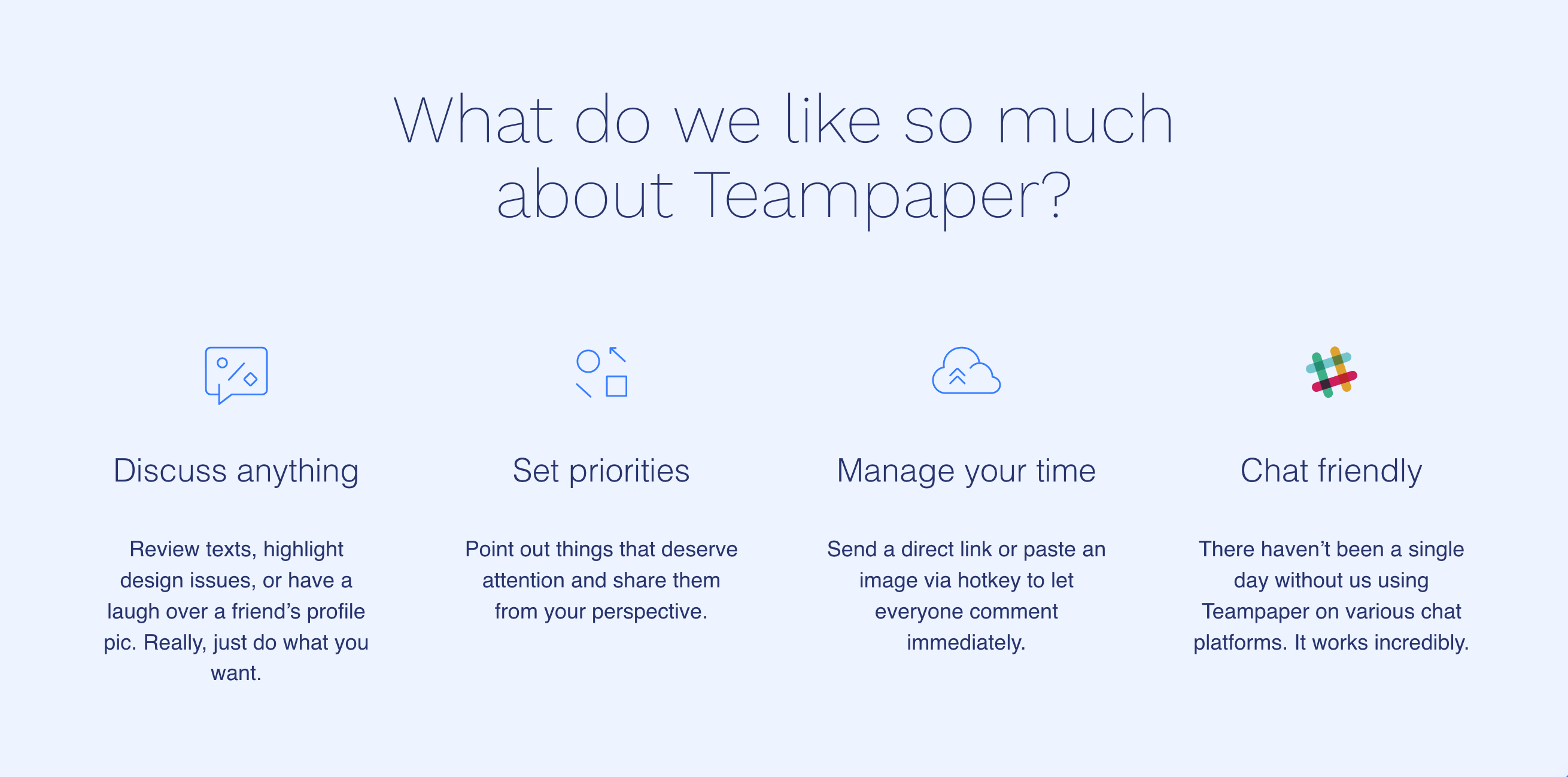 Teampaper Feature component screenshot