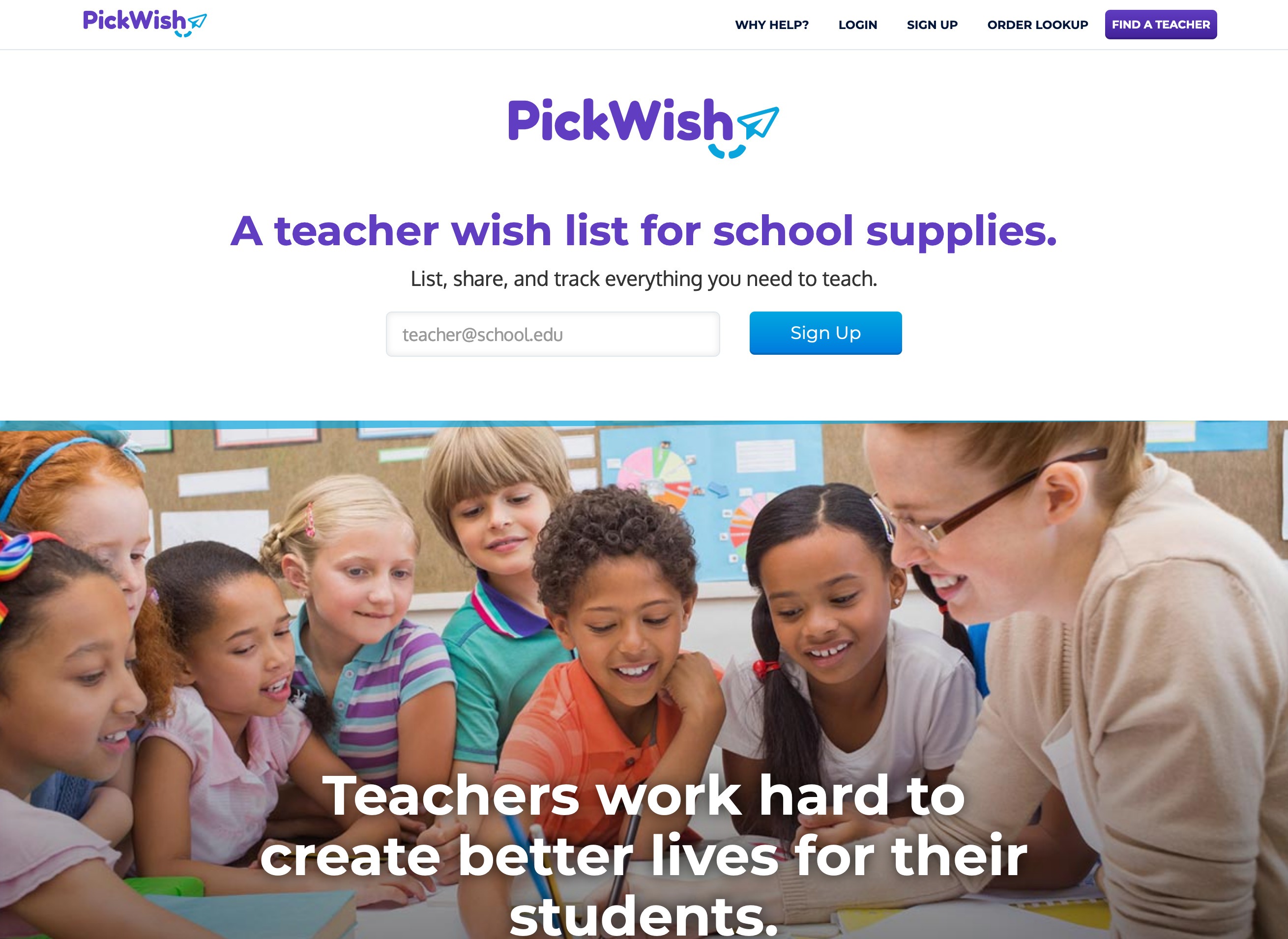 Mypickwish Hero component screenshot