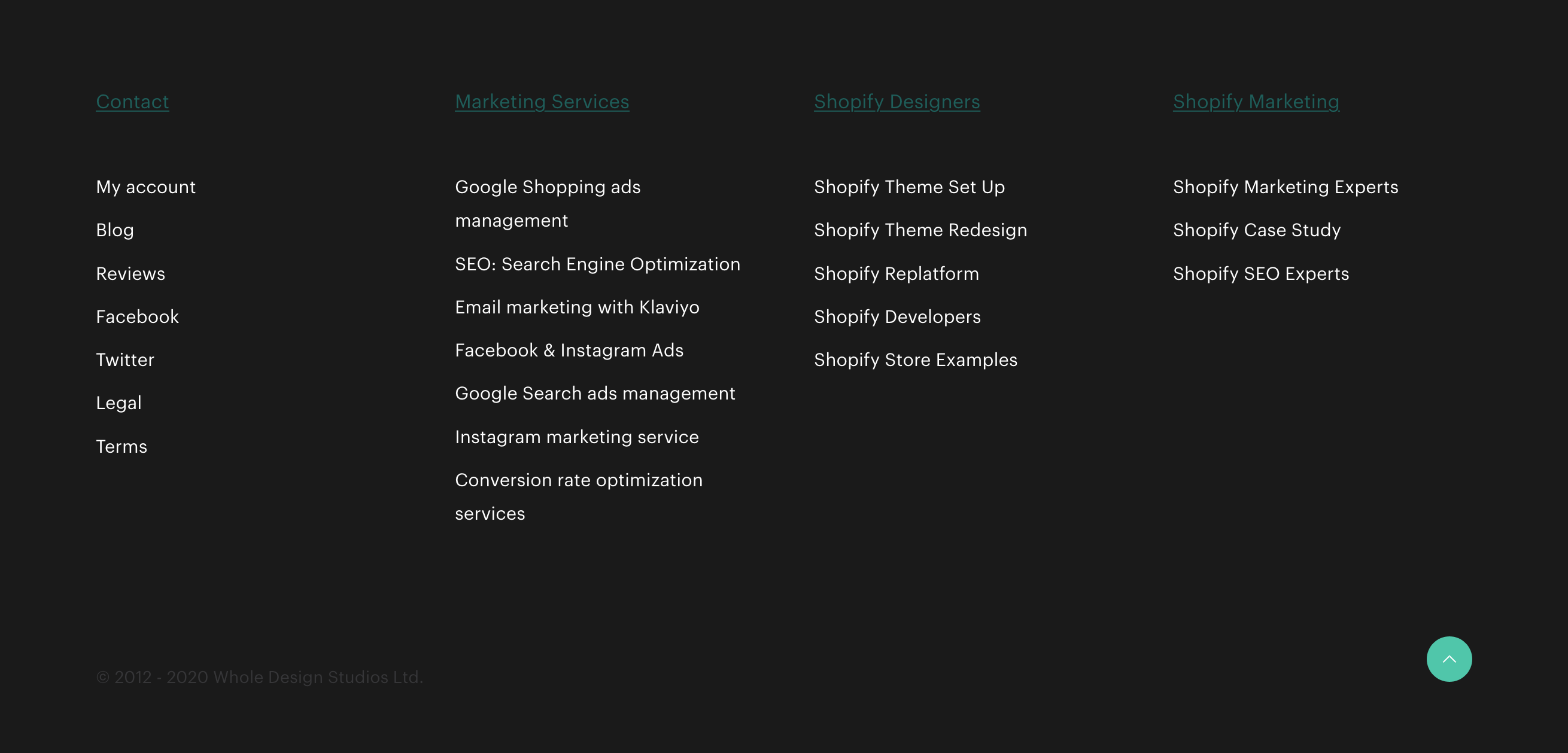Wholedesignstudios Footer component screenshot