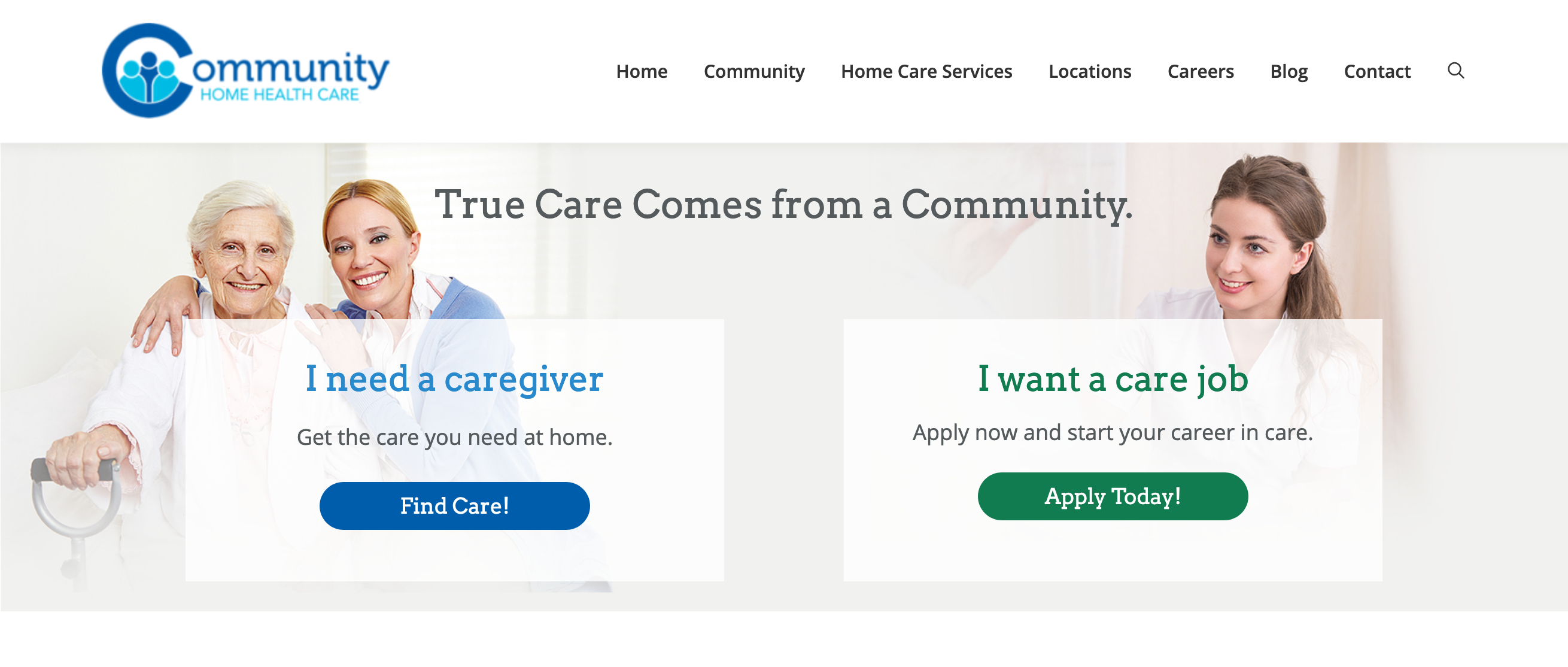 Commhealthcare Hero component screenshot