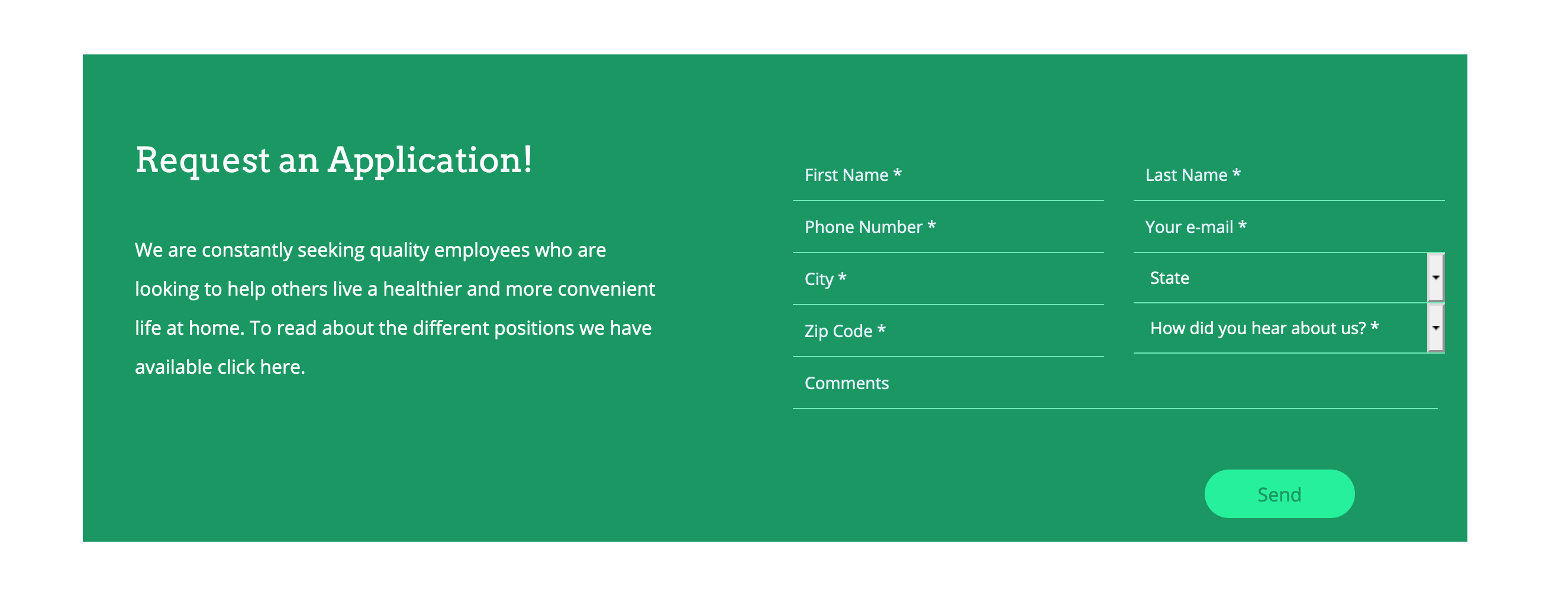 Commhealthcare Signup component screenshot