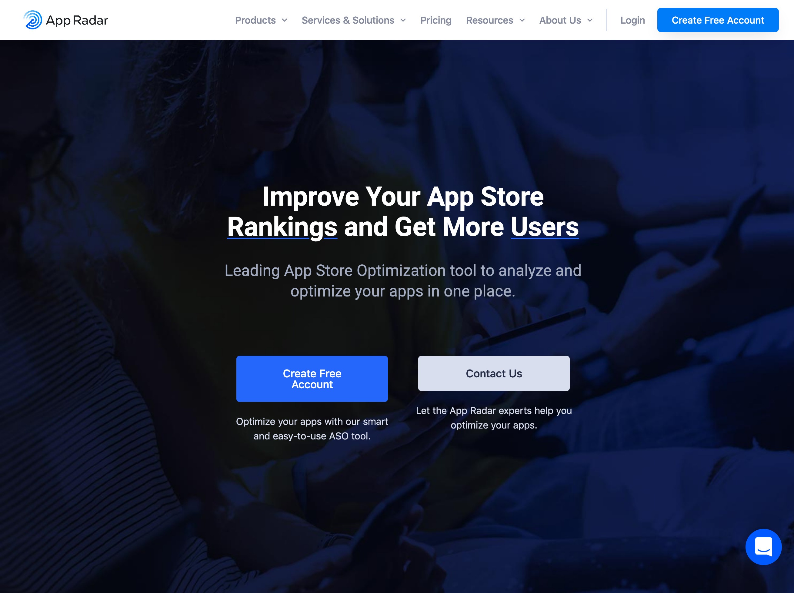 Appradar Hero component screenshot
