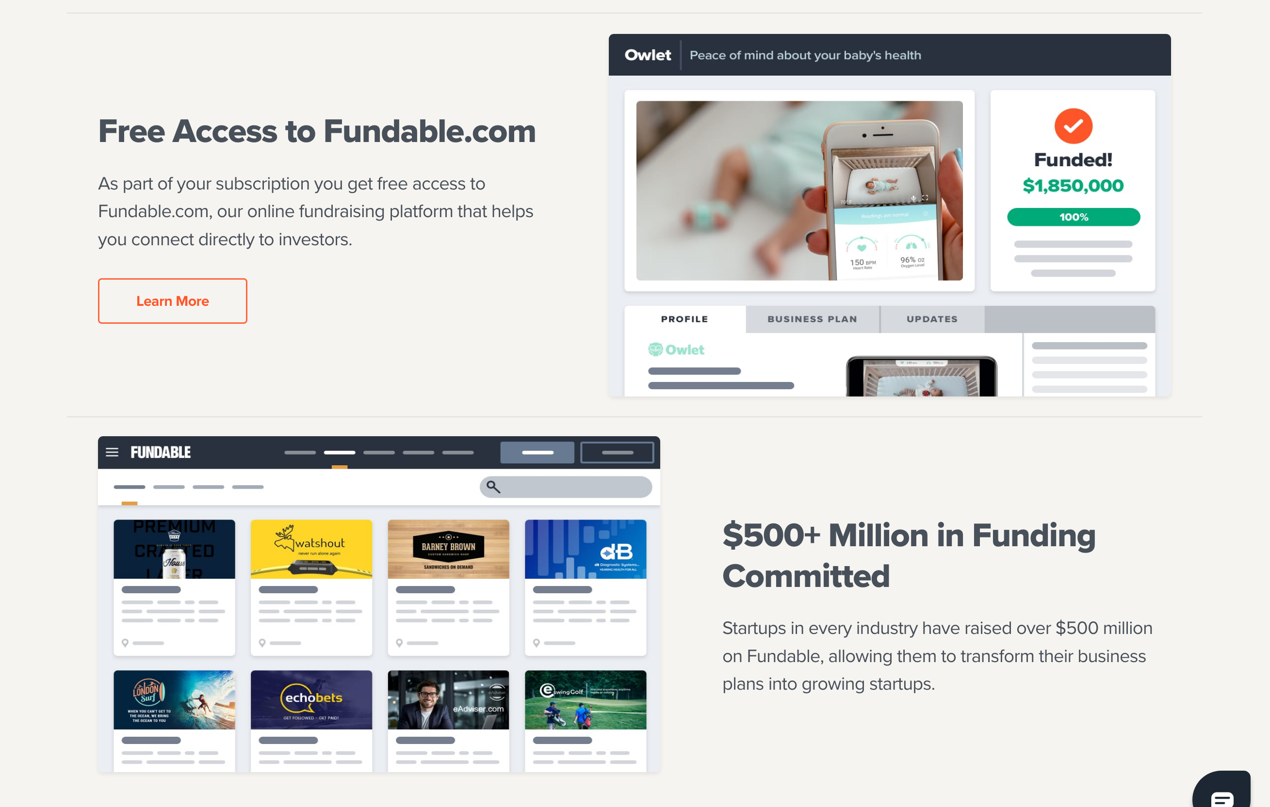 Bizplan Feature component screenshot