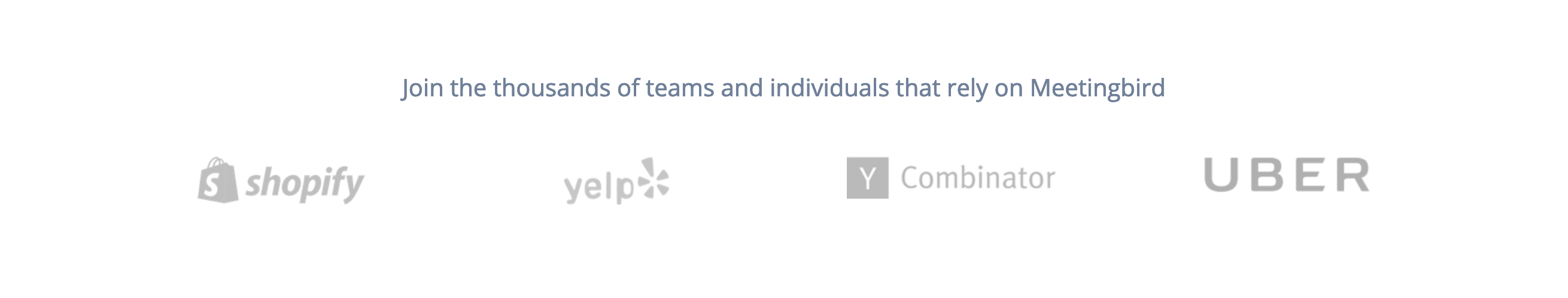 Meetingbird Logo Cloud component screenshot