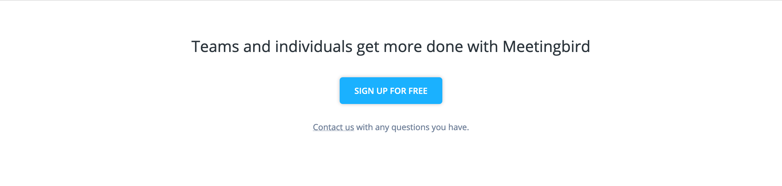 Meetingbird Call To Action component screenshot