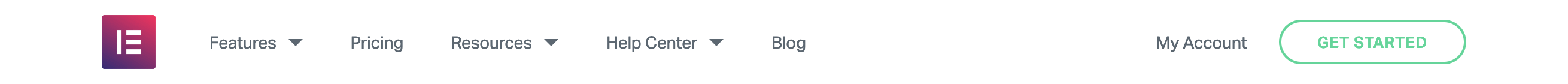 Elementor Header component screenshot
