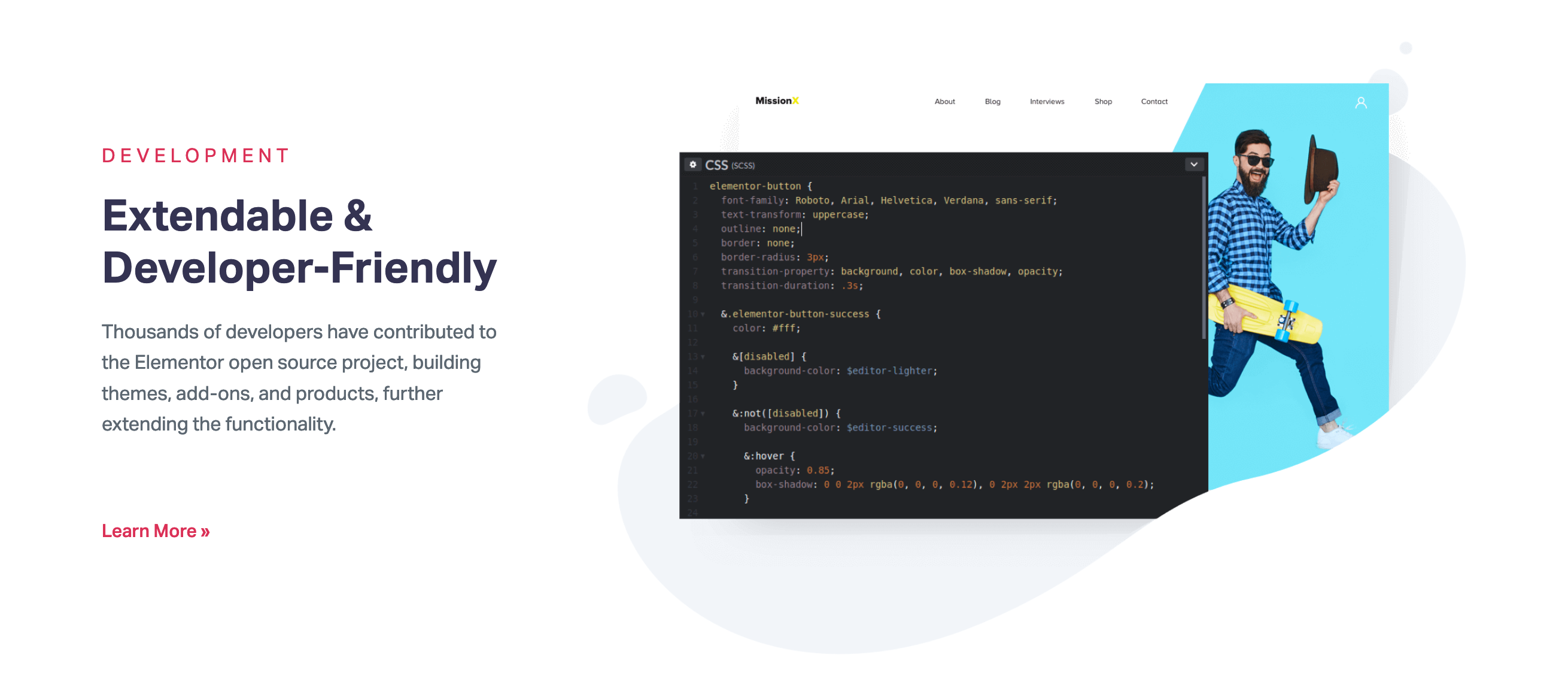 Elementor Feature component screenshot