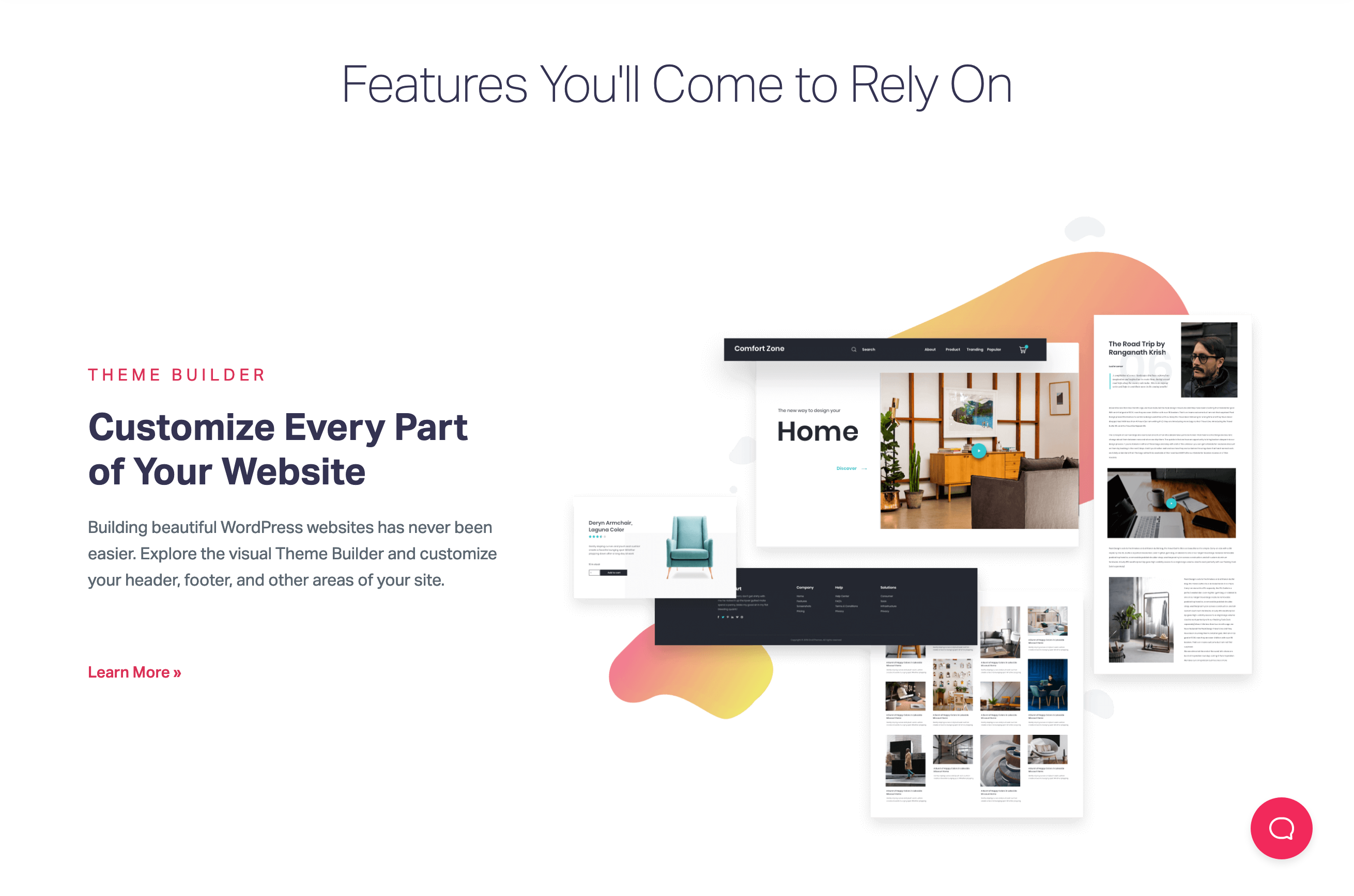 Elementor Feature component screenshot