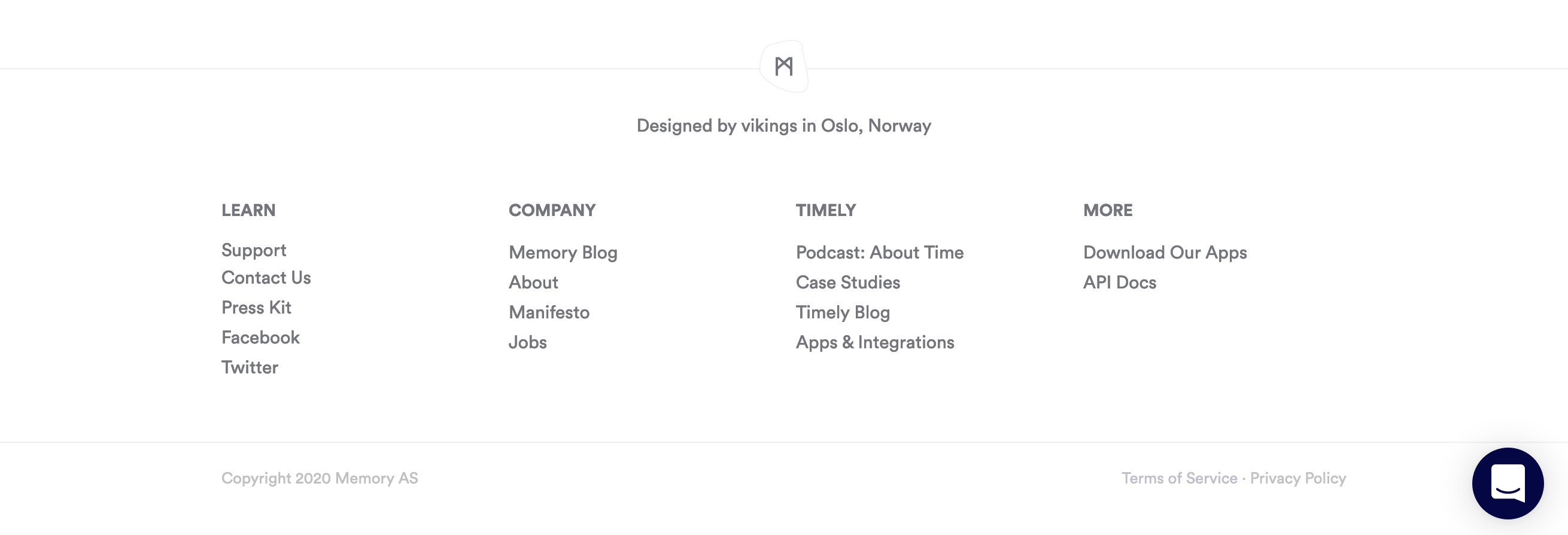 Timely Footer component screenshot