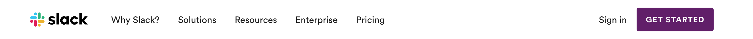 Slack Header component screenshot