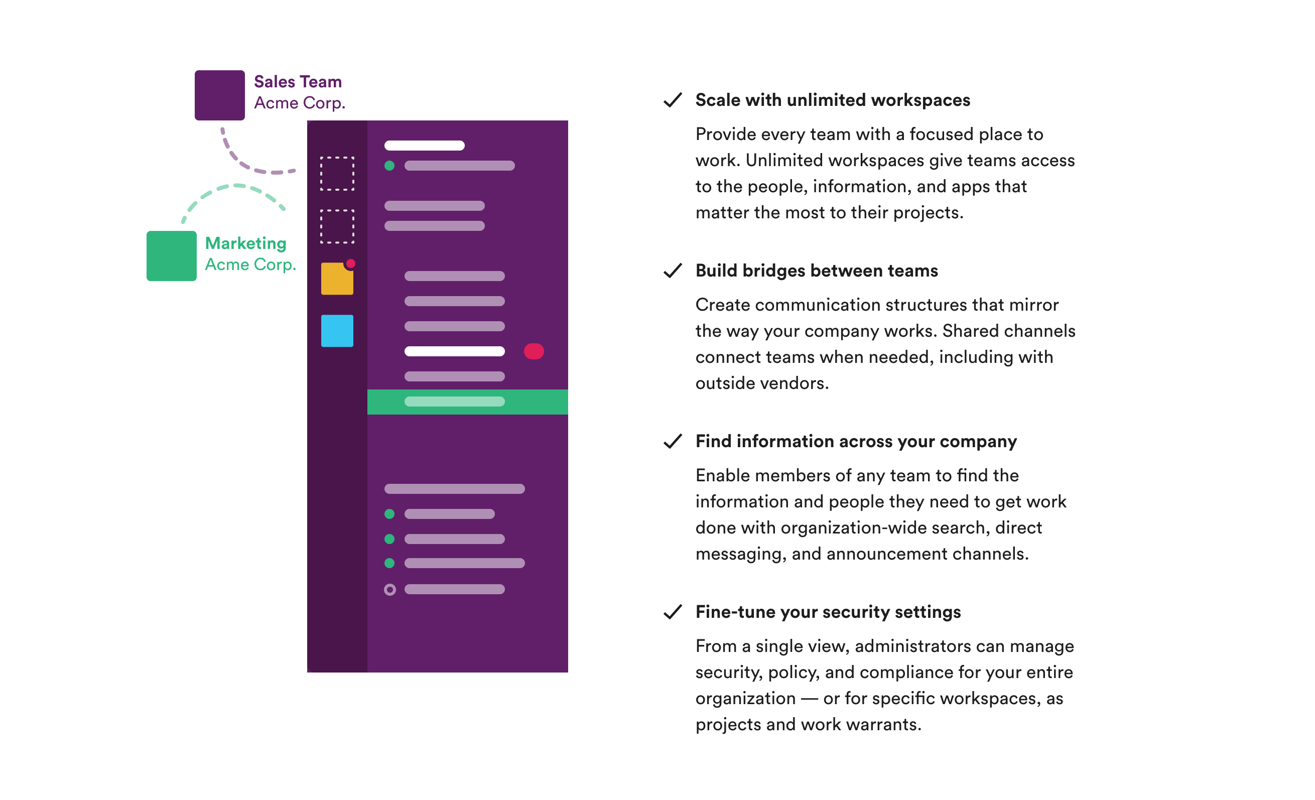 Slack Feature component screenshot