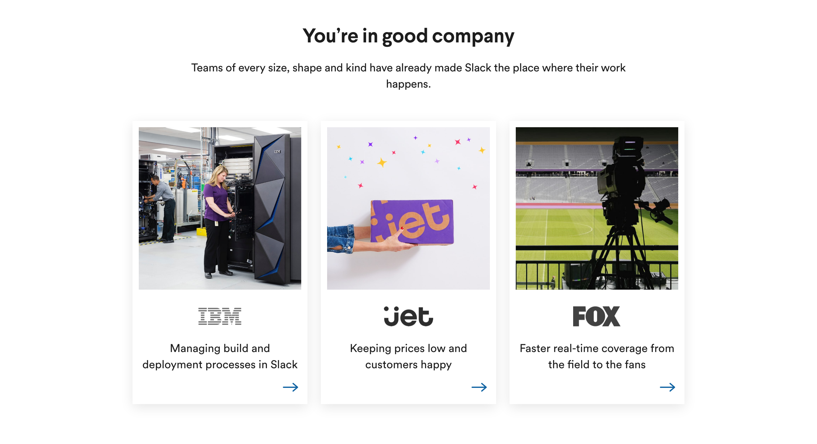 Slack Testimonial component screenshot