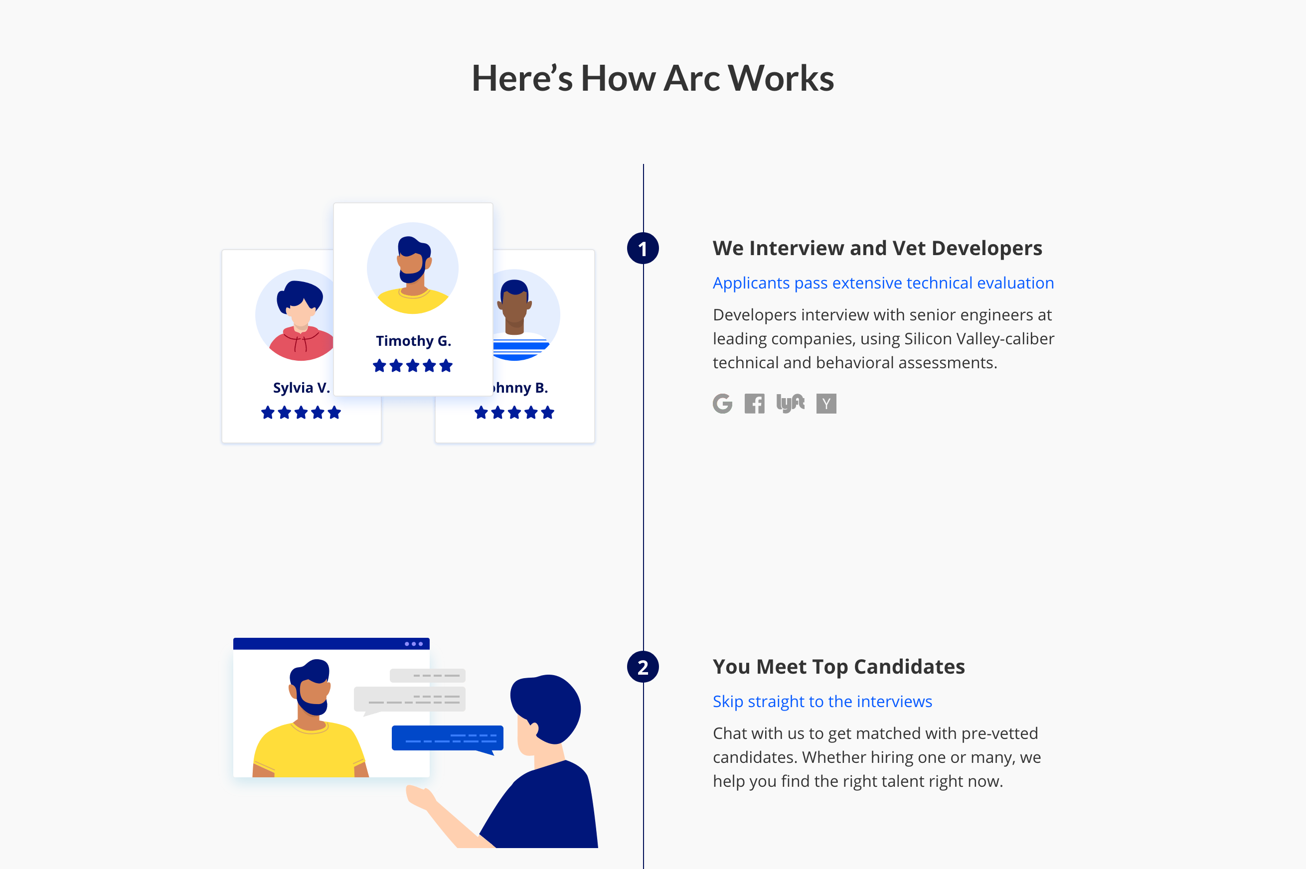 Codementor Steps component screenshot