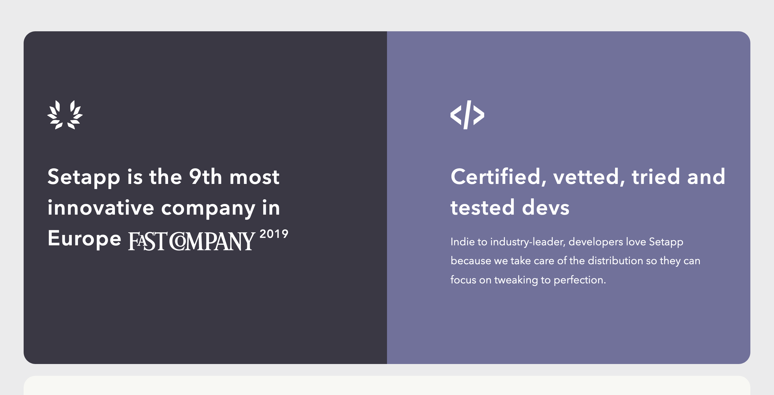 Setapp Awards component screenshot