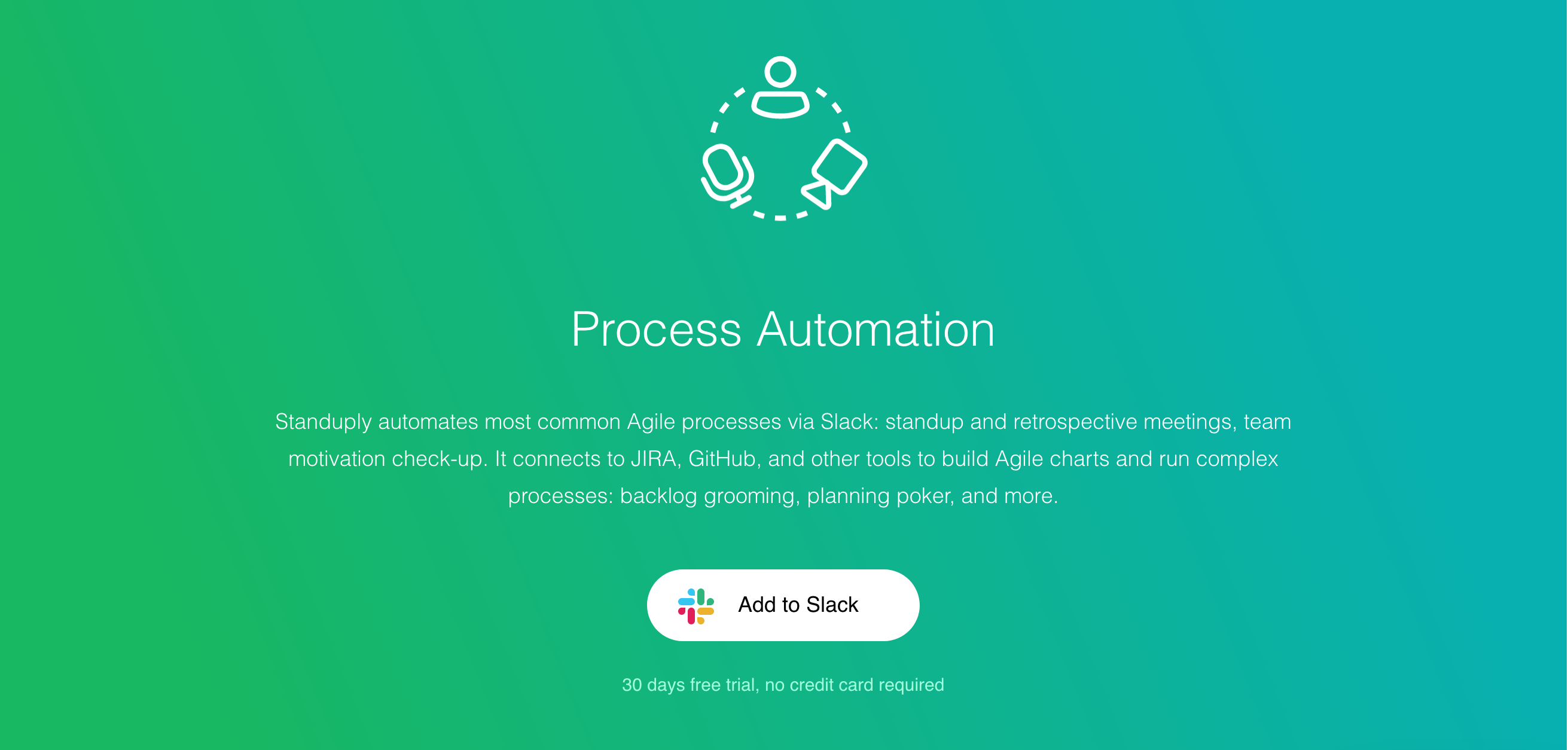 Standuply Call To Action component screenshot