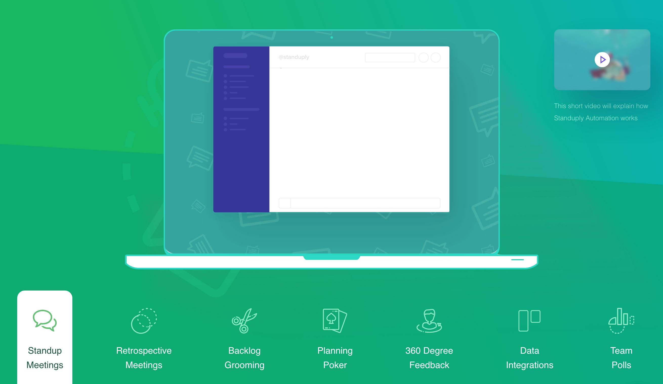 Standuply Feature component screenshot