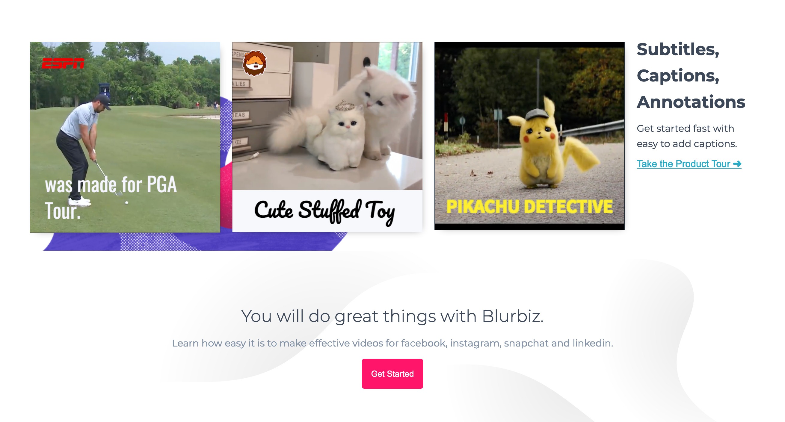 Blurbiz Casestudies component screenshot