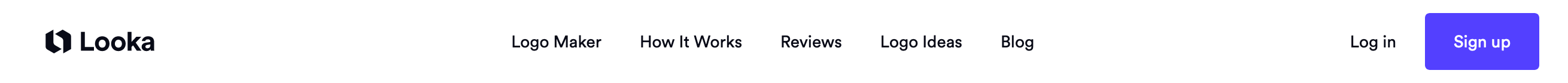 Logojoy Header component screenshot