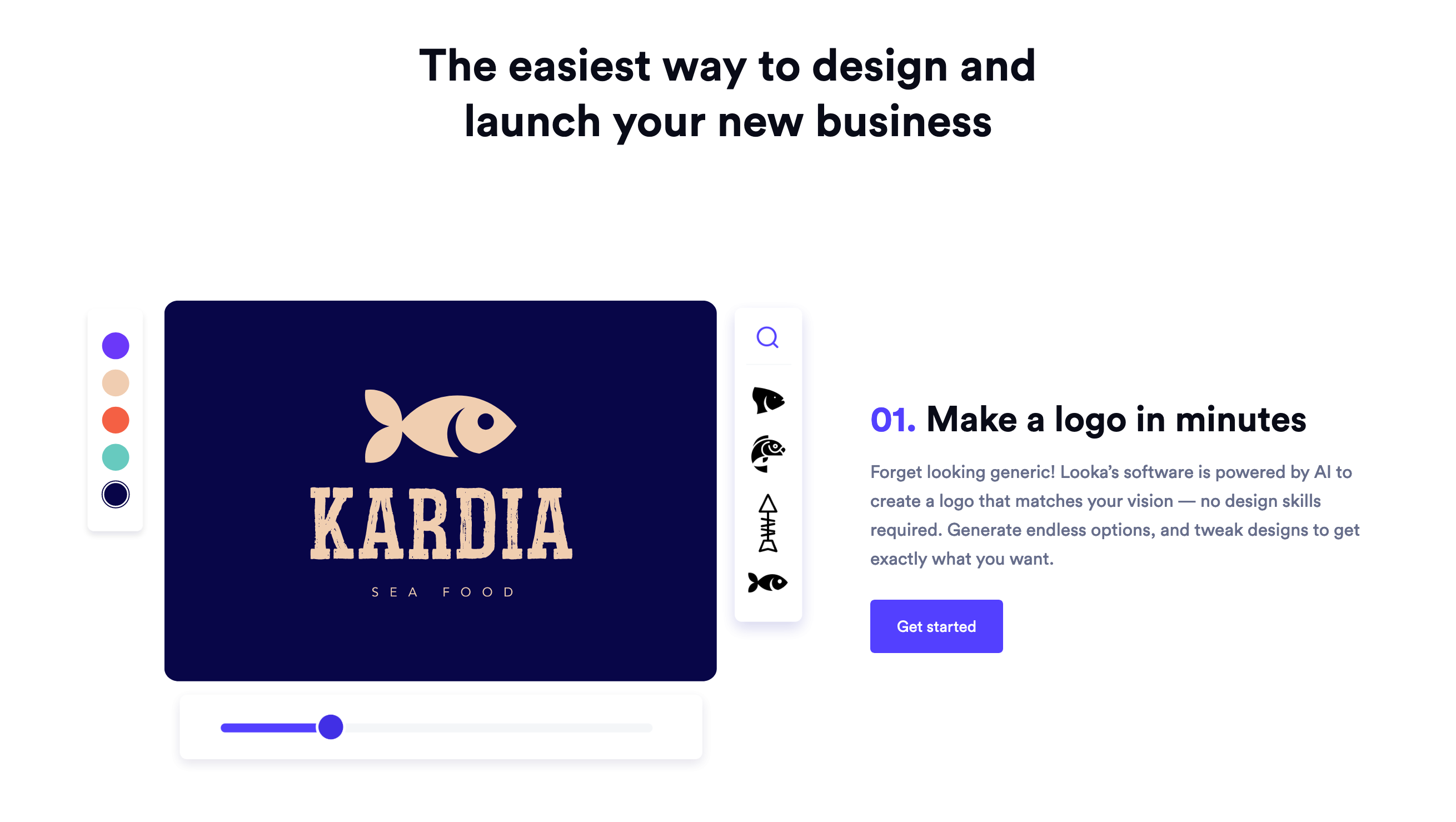 Logojoy Feature component screenshot