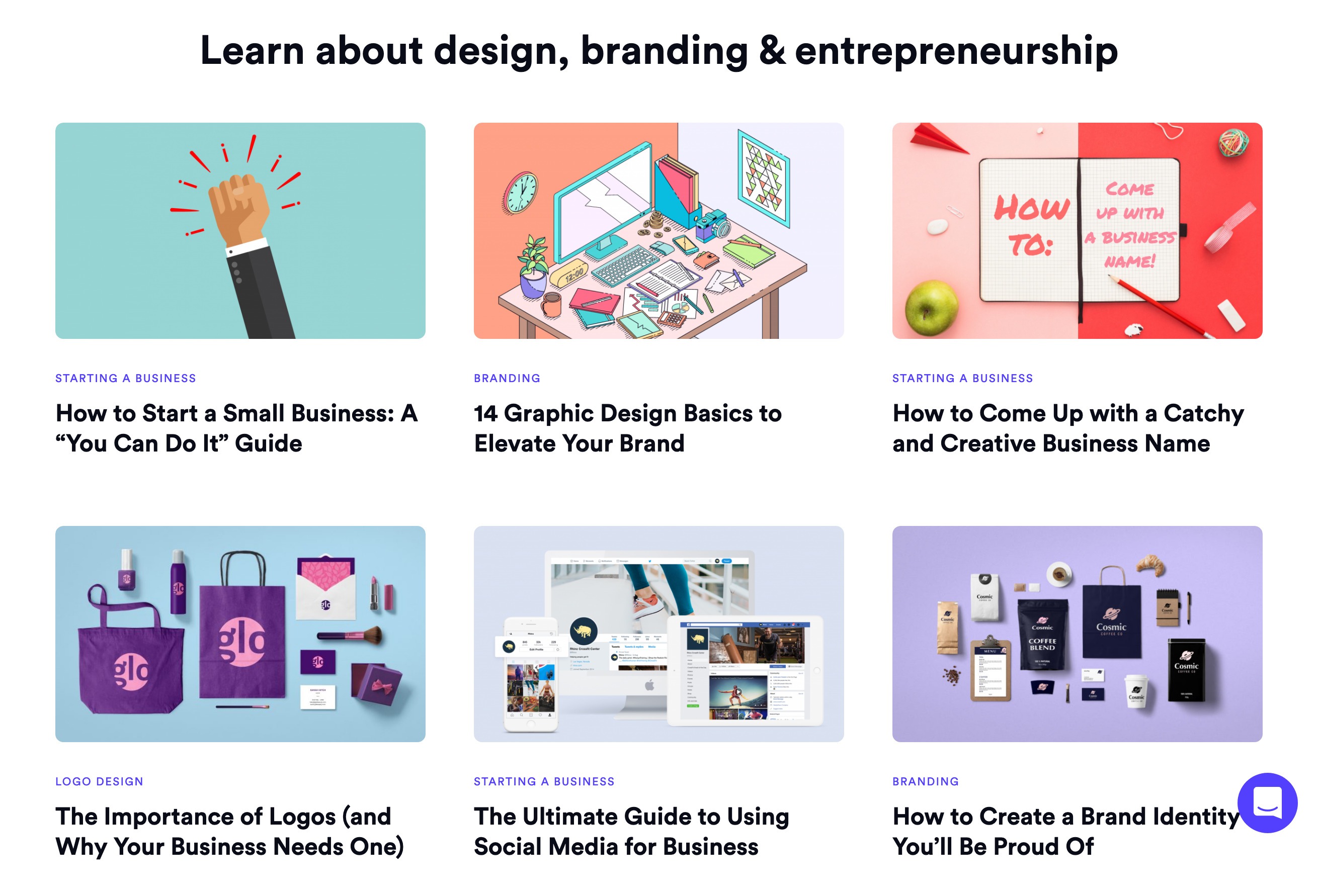 Logojoy Blog component screenshot