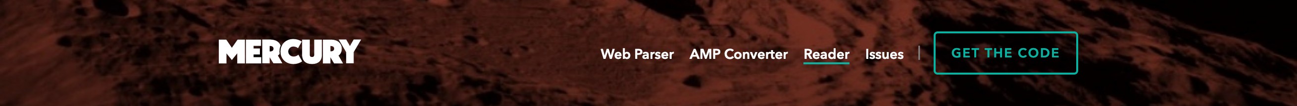 Mercury.postlight Header component screenshot