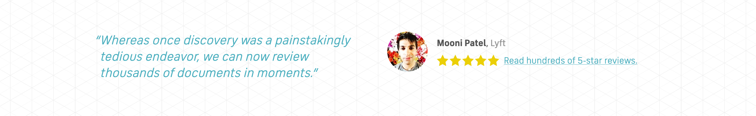 Logikcull Testimonial component screenshot