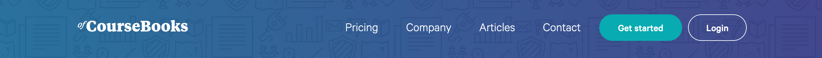 Ofcoursebooks Header component screenshot