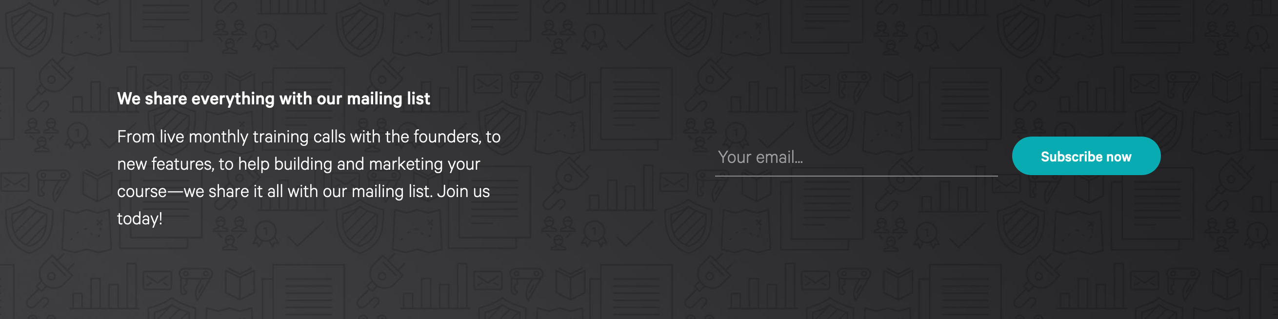 Ofcoursebooks Newsletter component screenshot