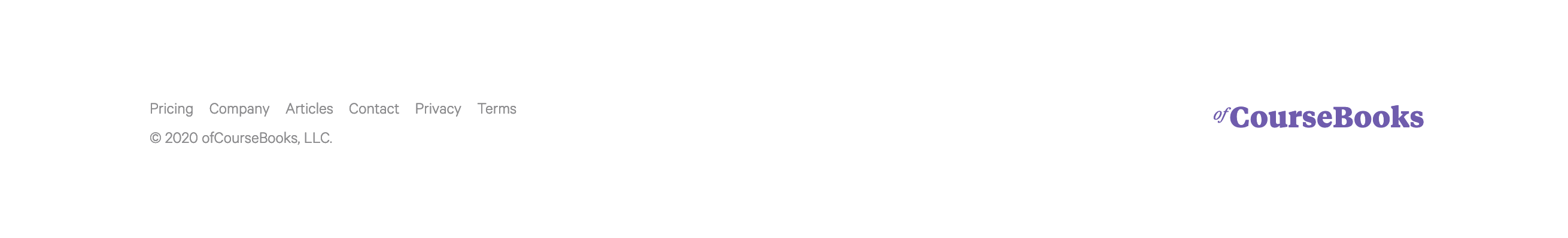 Ofcoursebooks Footer component screenshot