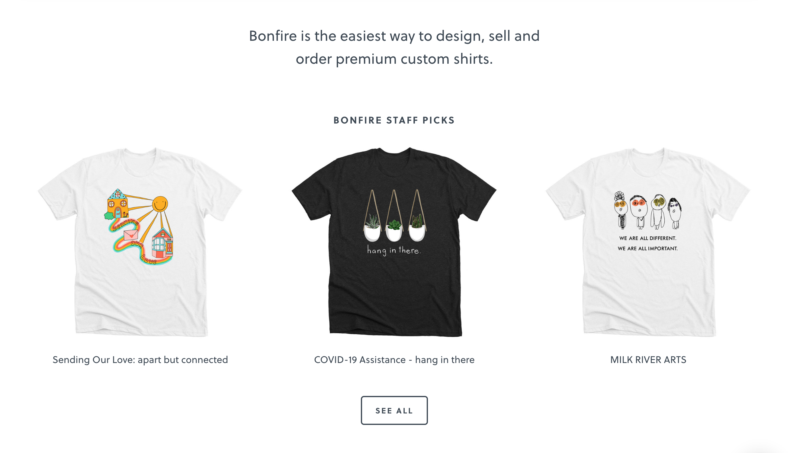 Bonfire Products component screenshot