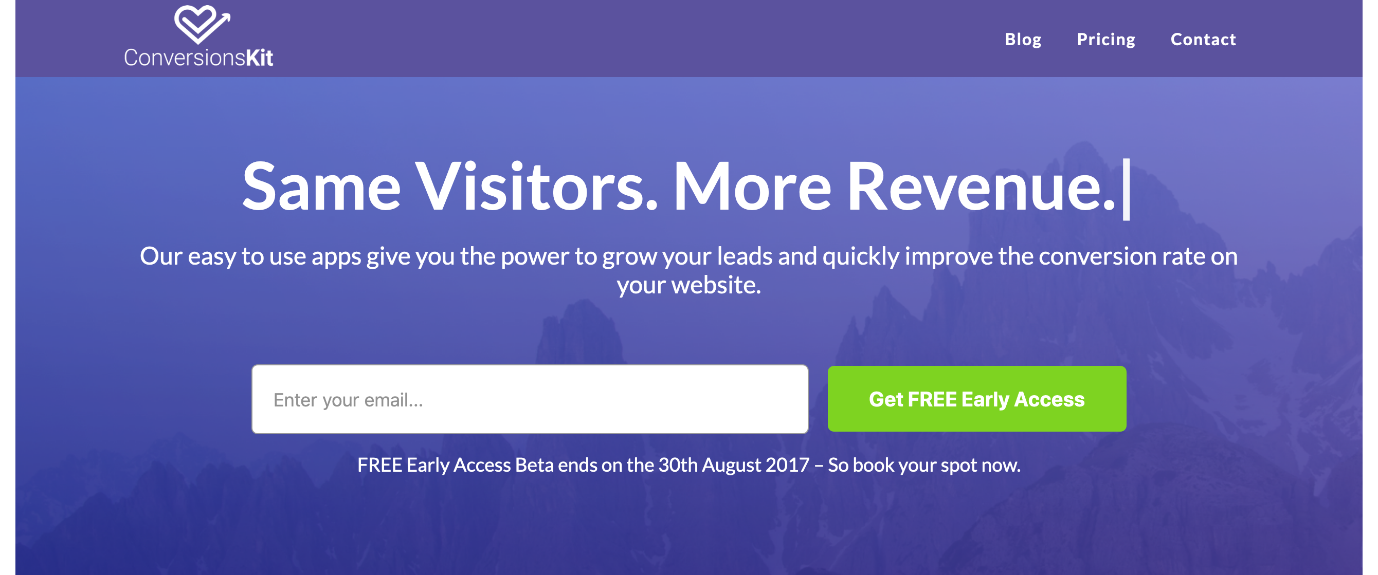 Conversionskit Hero component screenshot