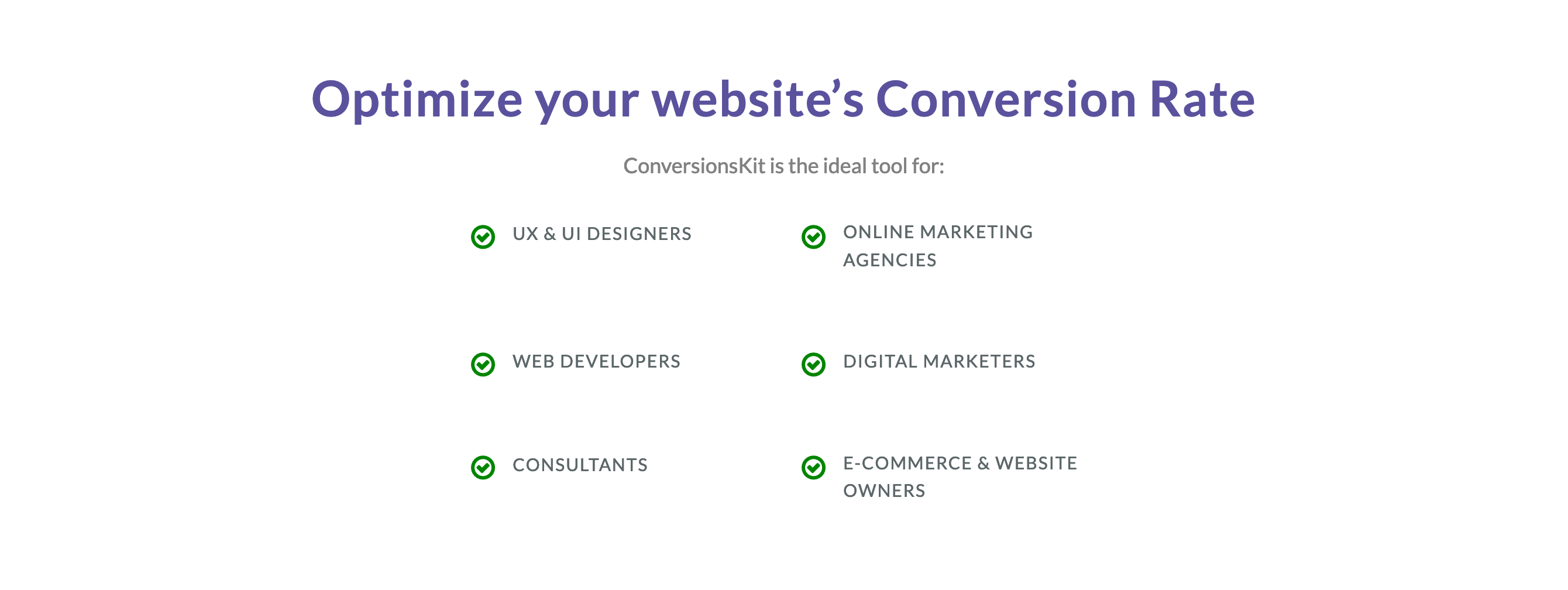 Conversionskit Feature component screenshot