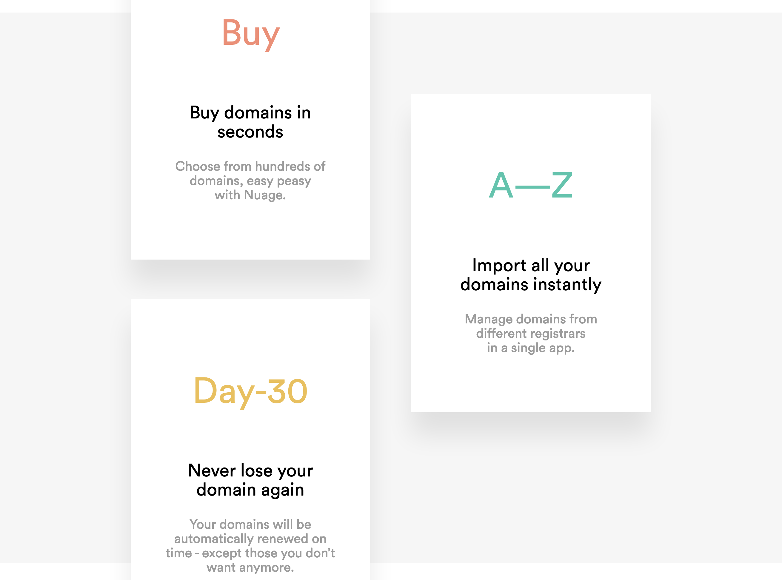 Nuageapp Feature component screenshot
