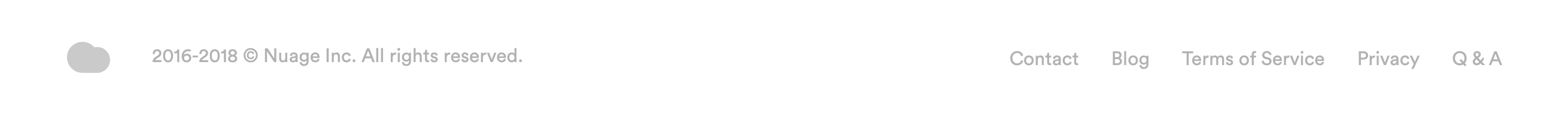 Nuageapp Footer component screenshot