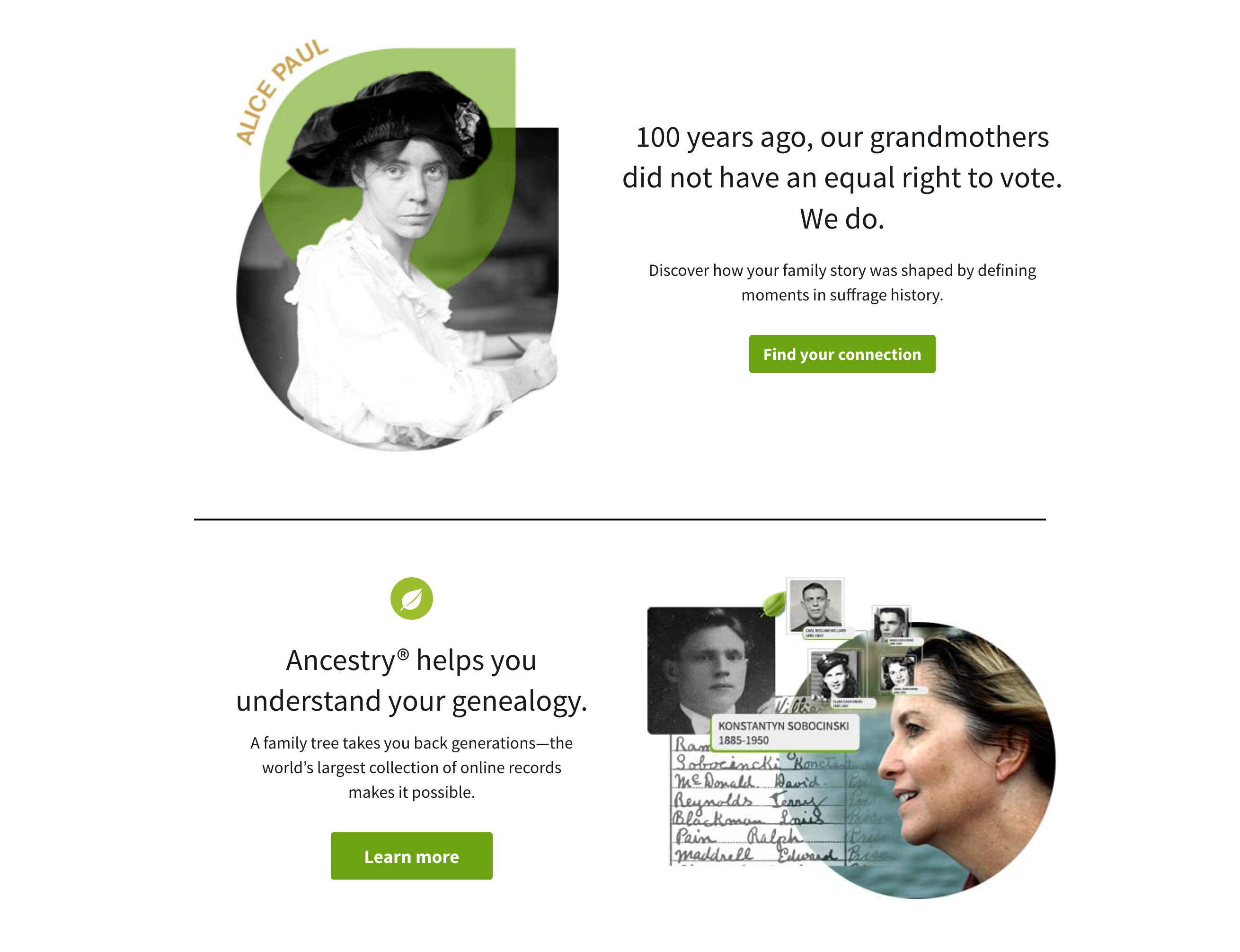 Ancestry Steps component screenshot