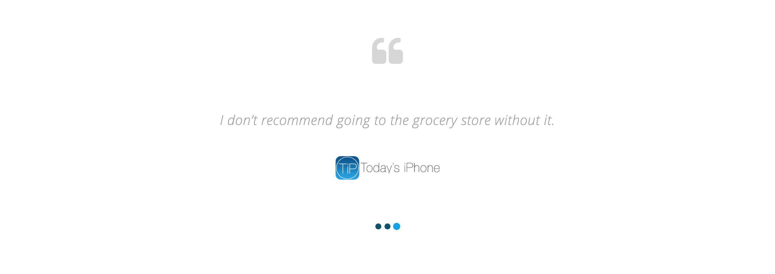 Anylist Testimonial component screenshot