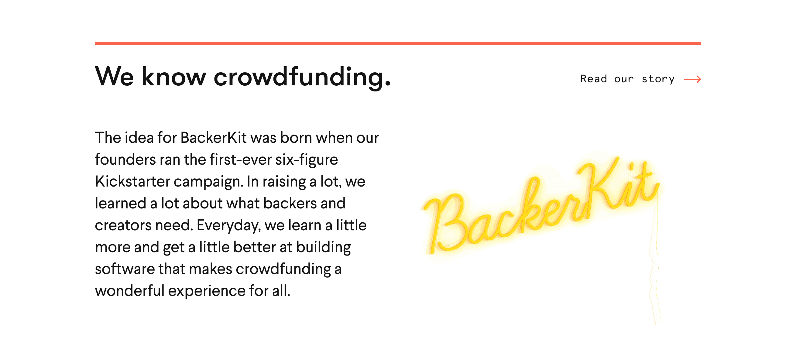 Backerkit Content component screenshot