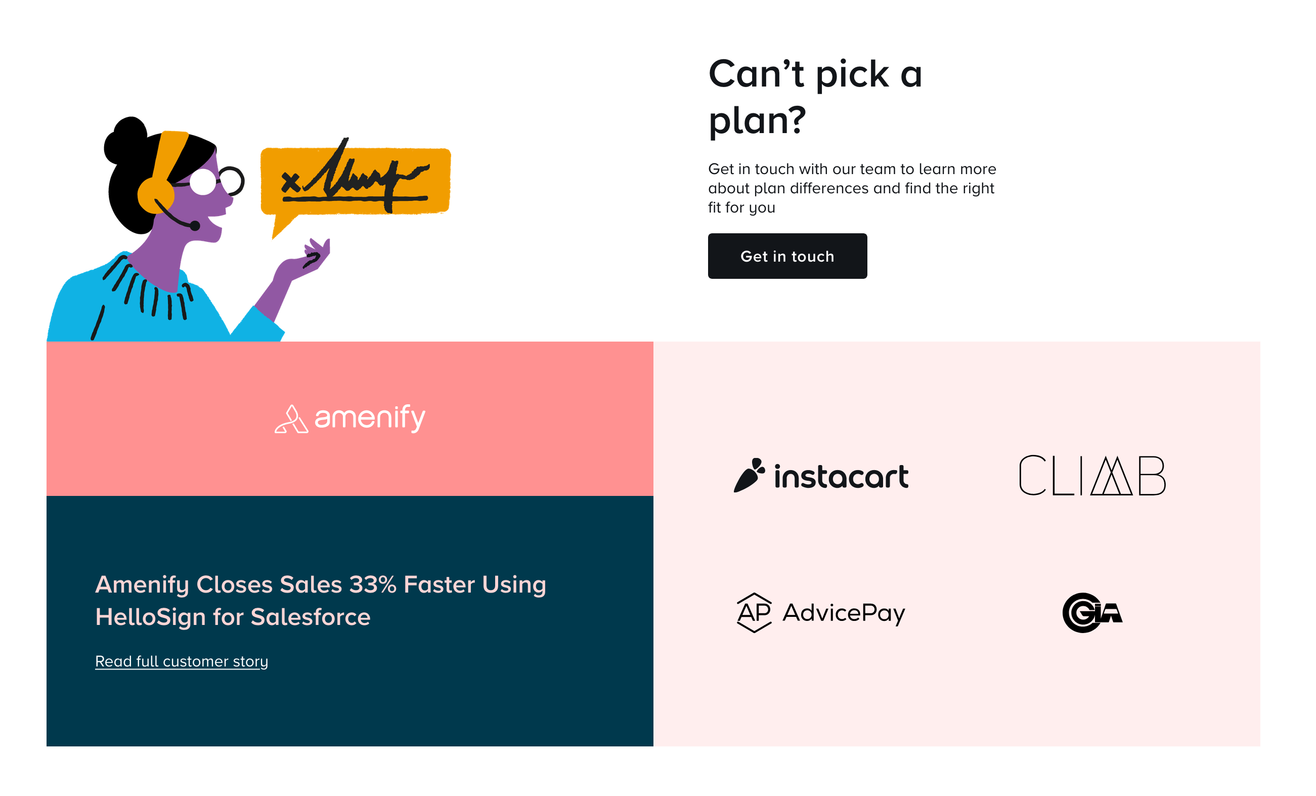 Hellosign Contact component screenshot