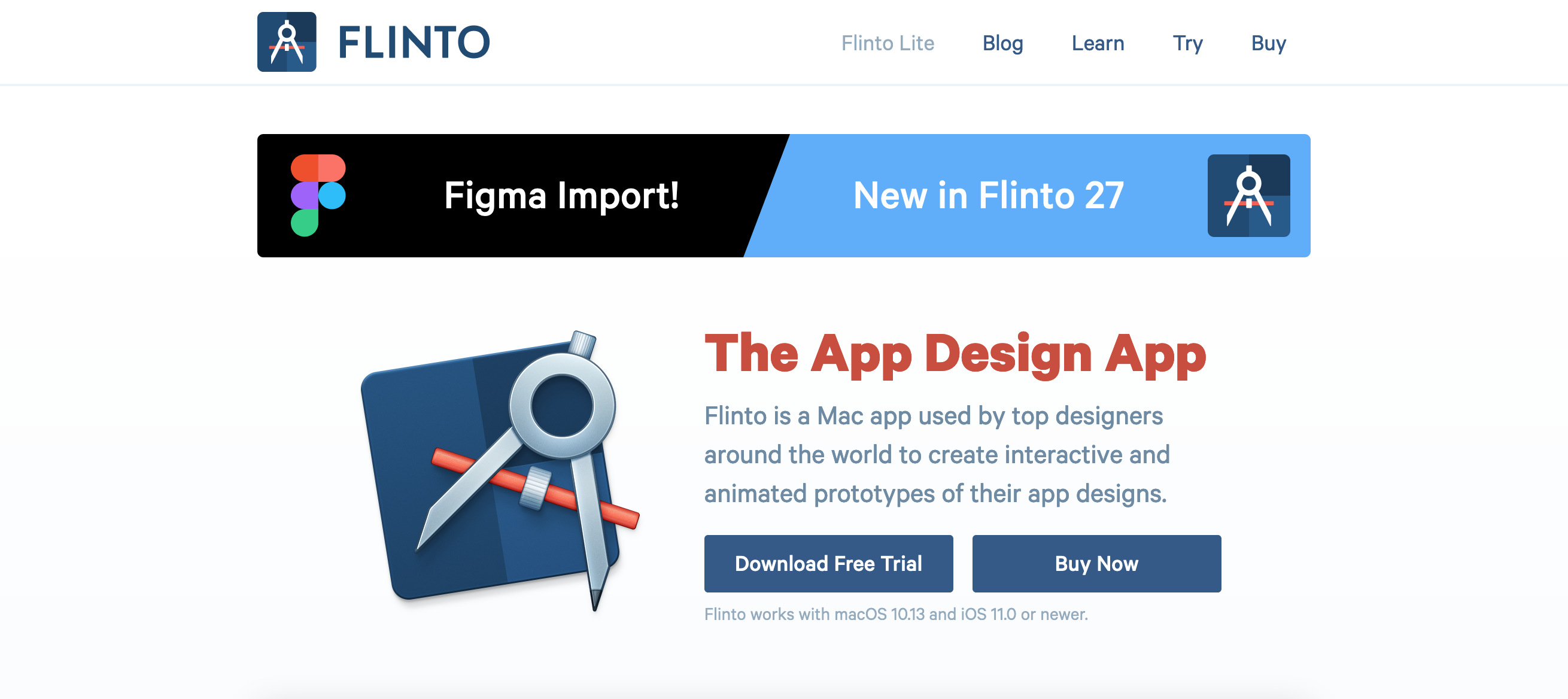 Flinto Hero component screenshot