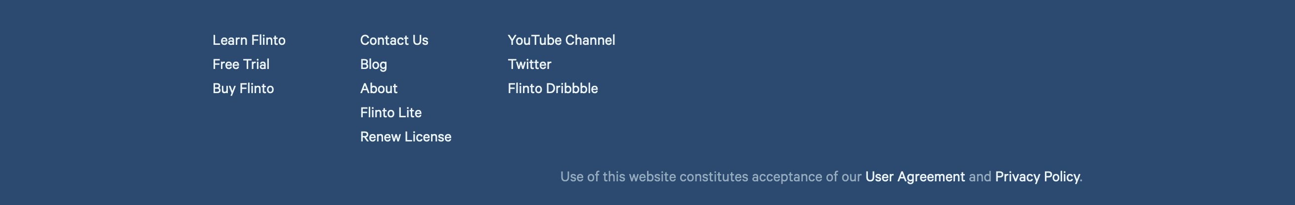 Flinto Footer component screenshot