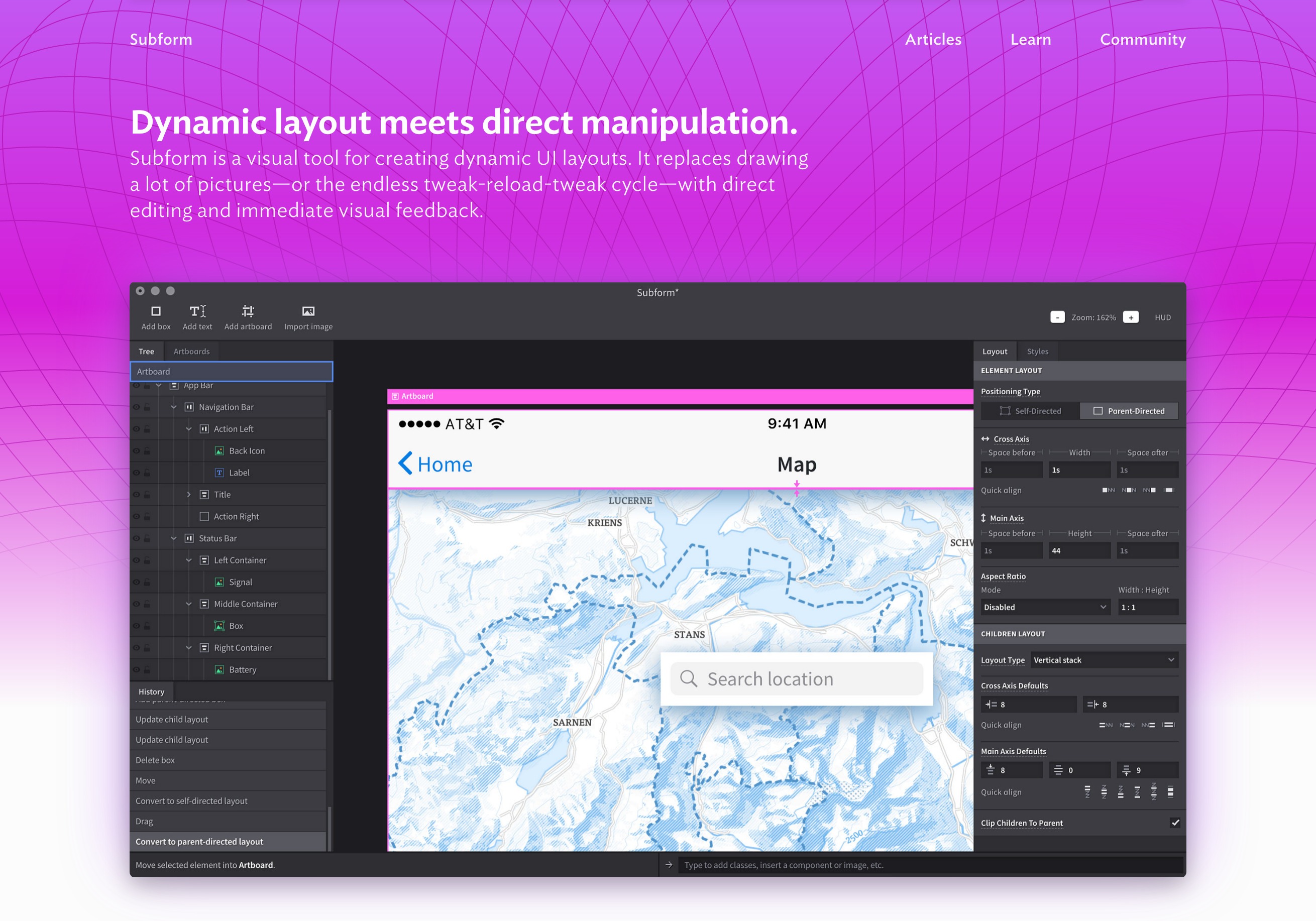 Subform  component screenshot