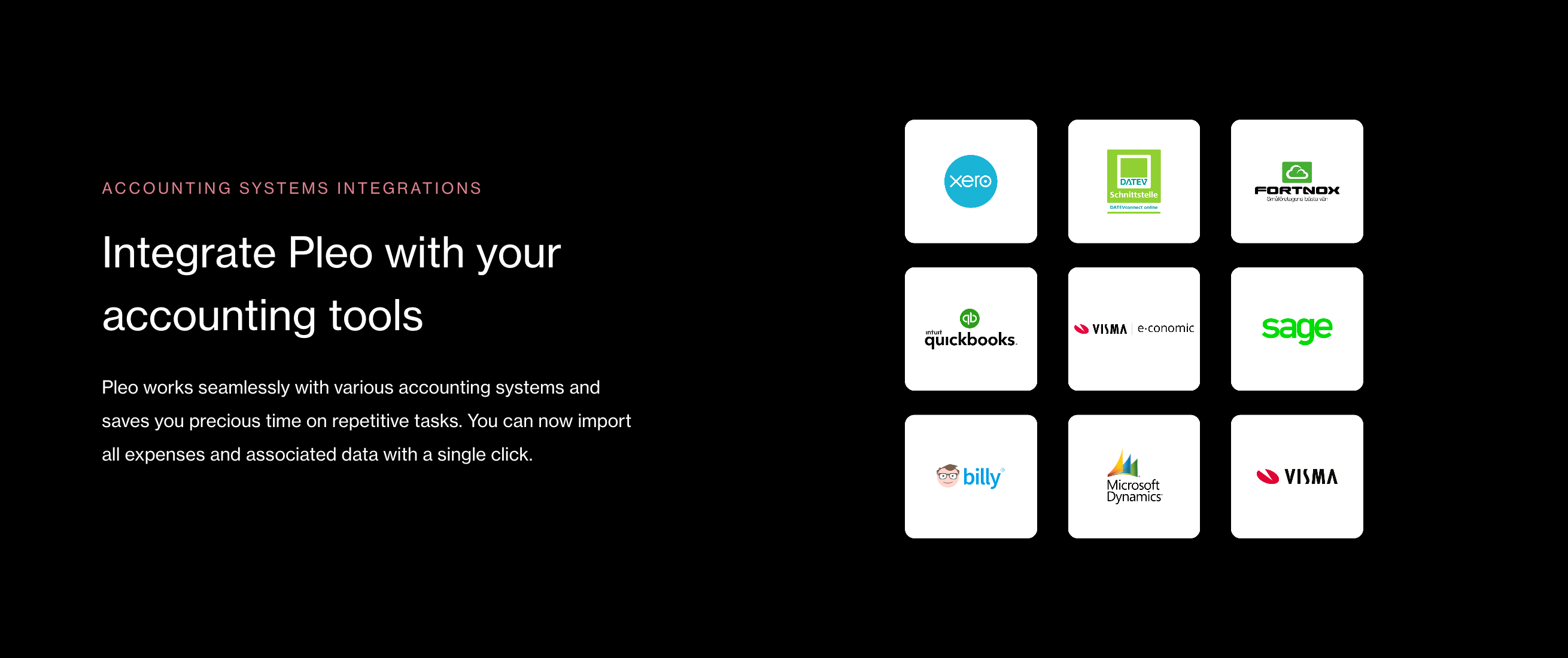 Pleo Intergrations component screenshot